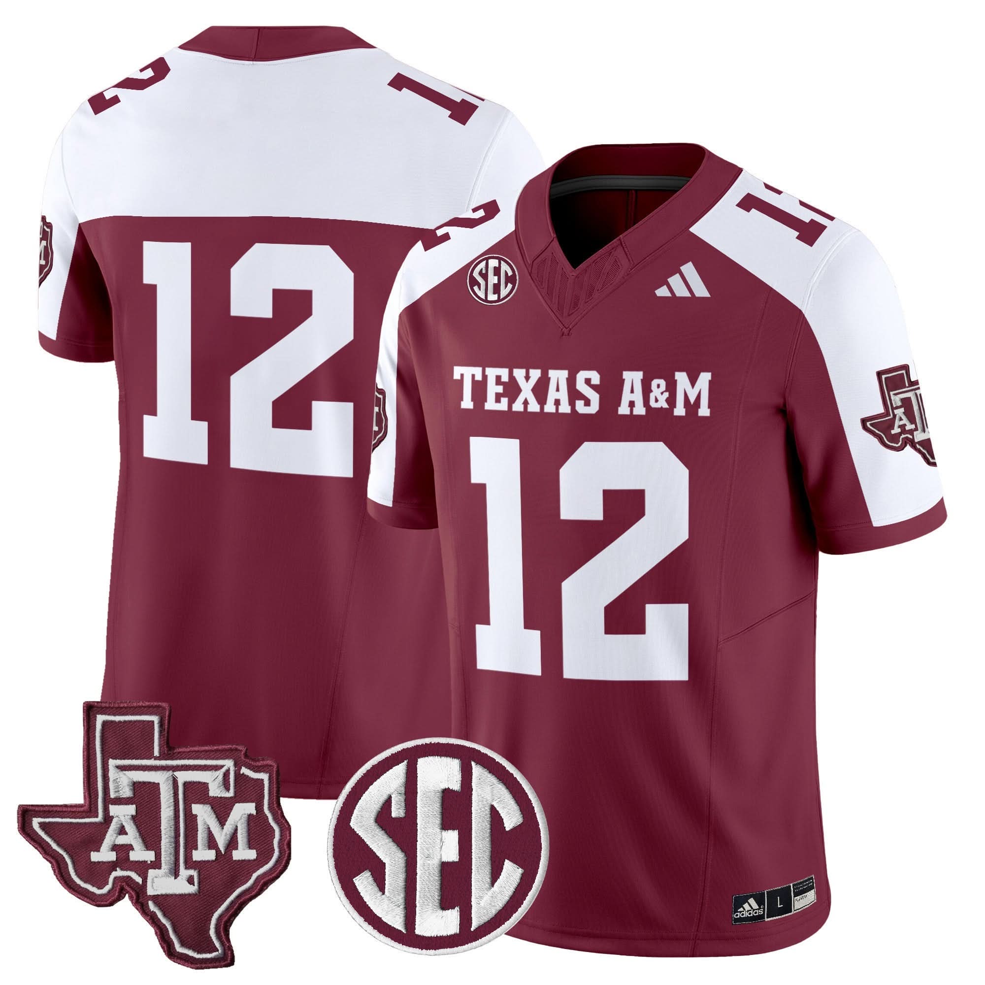 Texas A&M Aggies 2025 Vapor Limited Jersey - All Stitched - Image 33