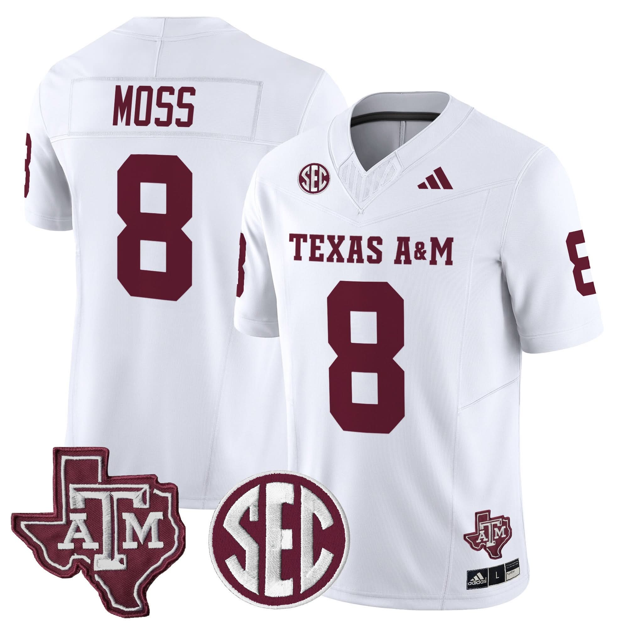 Texas A&M Aggies 2025 Vapor Limited Jersey - All Stitched - Image 24