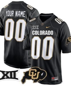 Alternative view of Custom Colorado Buffaloes Jersey Big 12 XII Patch Game V2 - All Stitched Colors