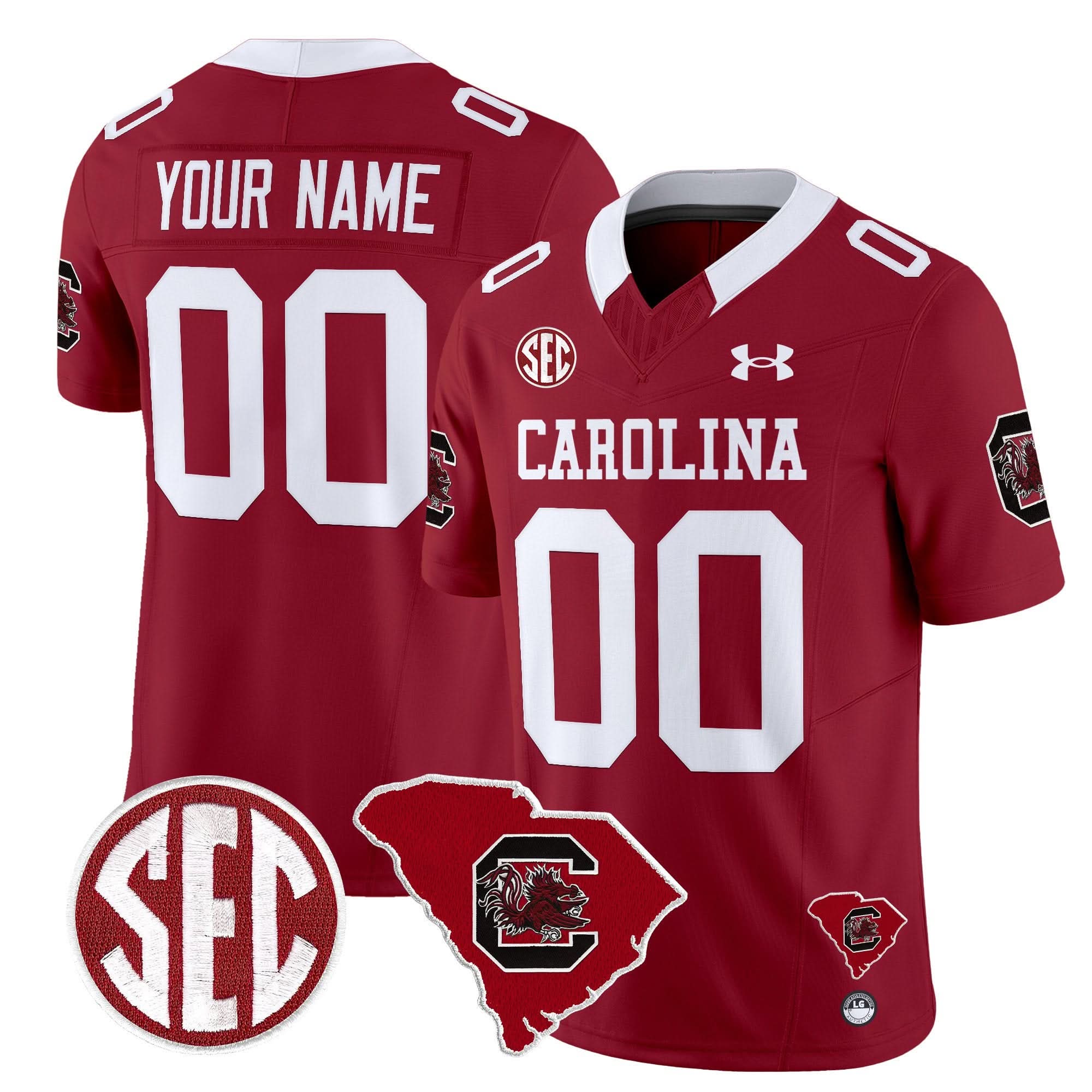 Custom South Carolina Gamecocks Jersey 1980 Throwback Home Patch Vapor Limited Stitched