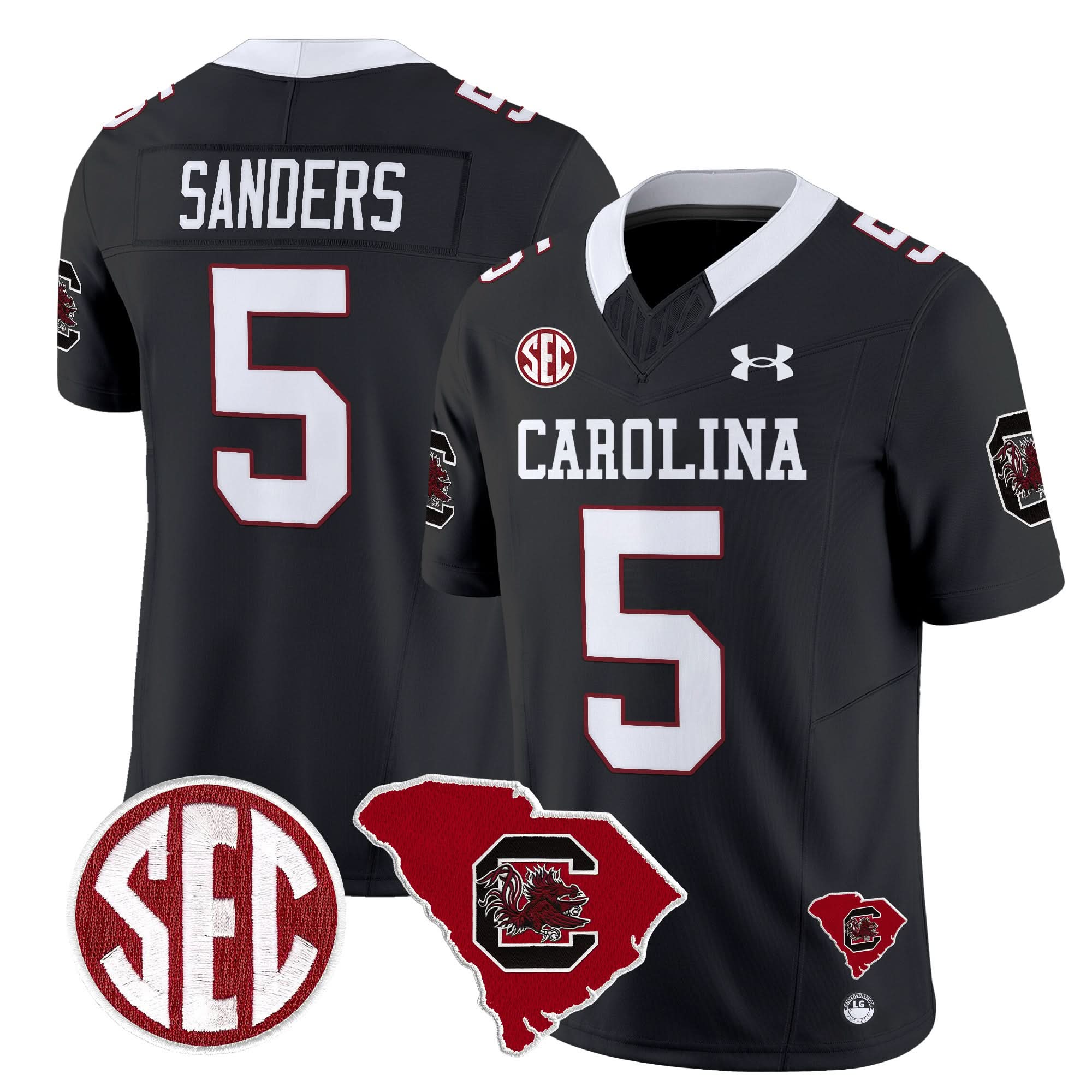 South Carolina Gamecocks 1980 Throwback Home Patch Vapor Limited Jersey - All Stitched - Image 3