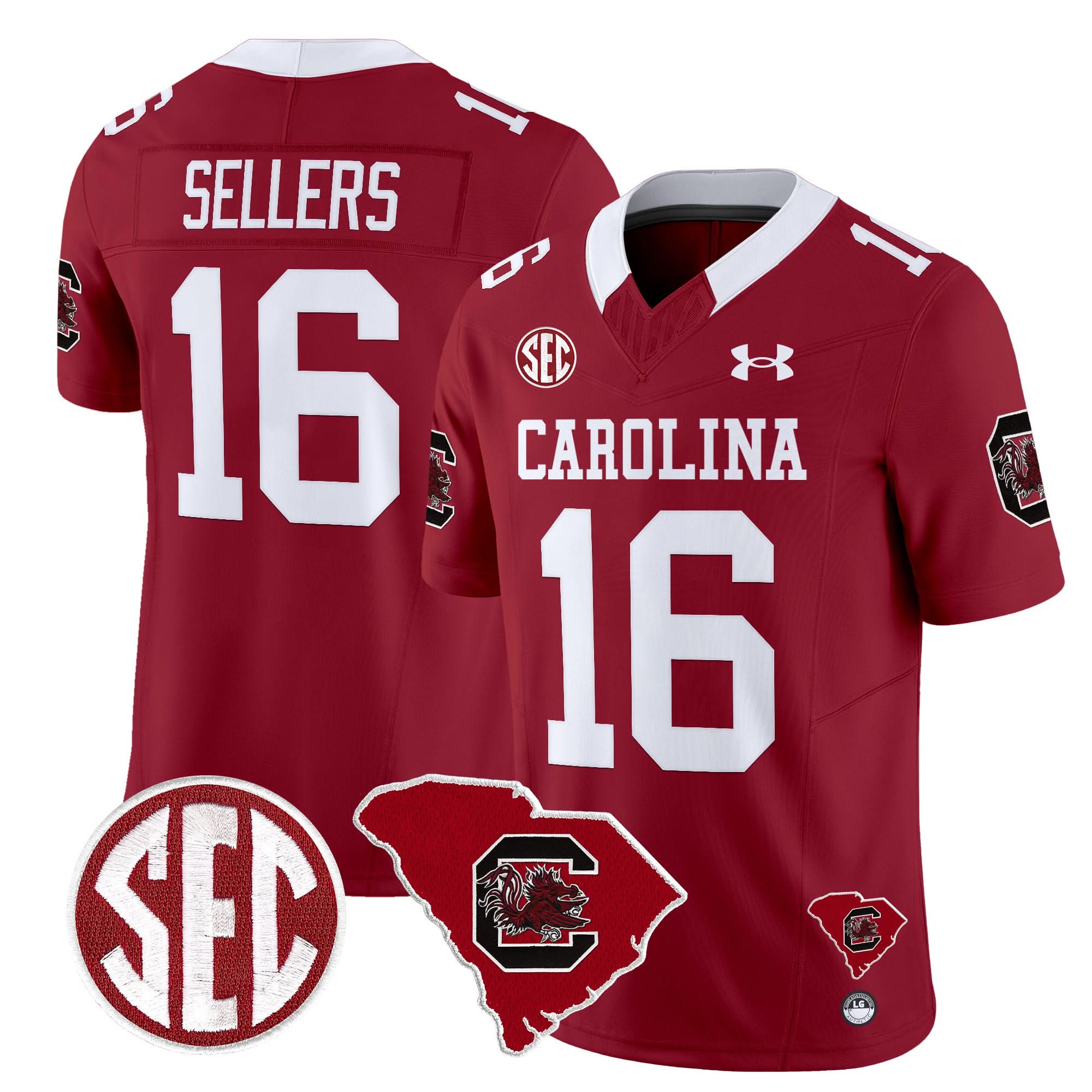South Carolina Gamecocks 1980 Throwback Home Patch Vapor Limited Jersey - All Stitched - Image 12