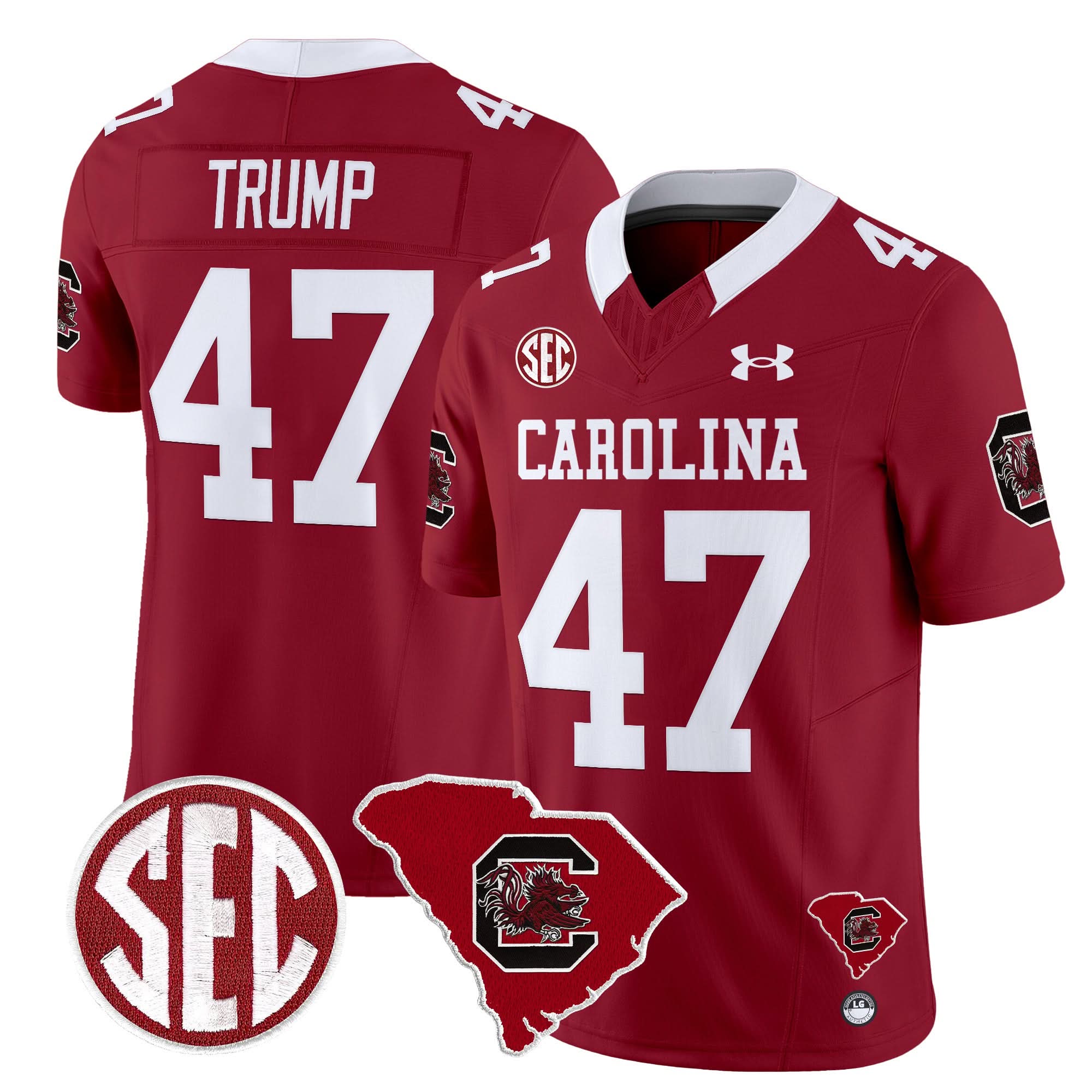 South Carolina Gamecocks 1980 Throwback Home Patch Vapor Limited Jersey - All Stitched - Image 38