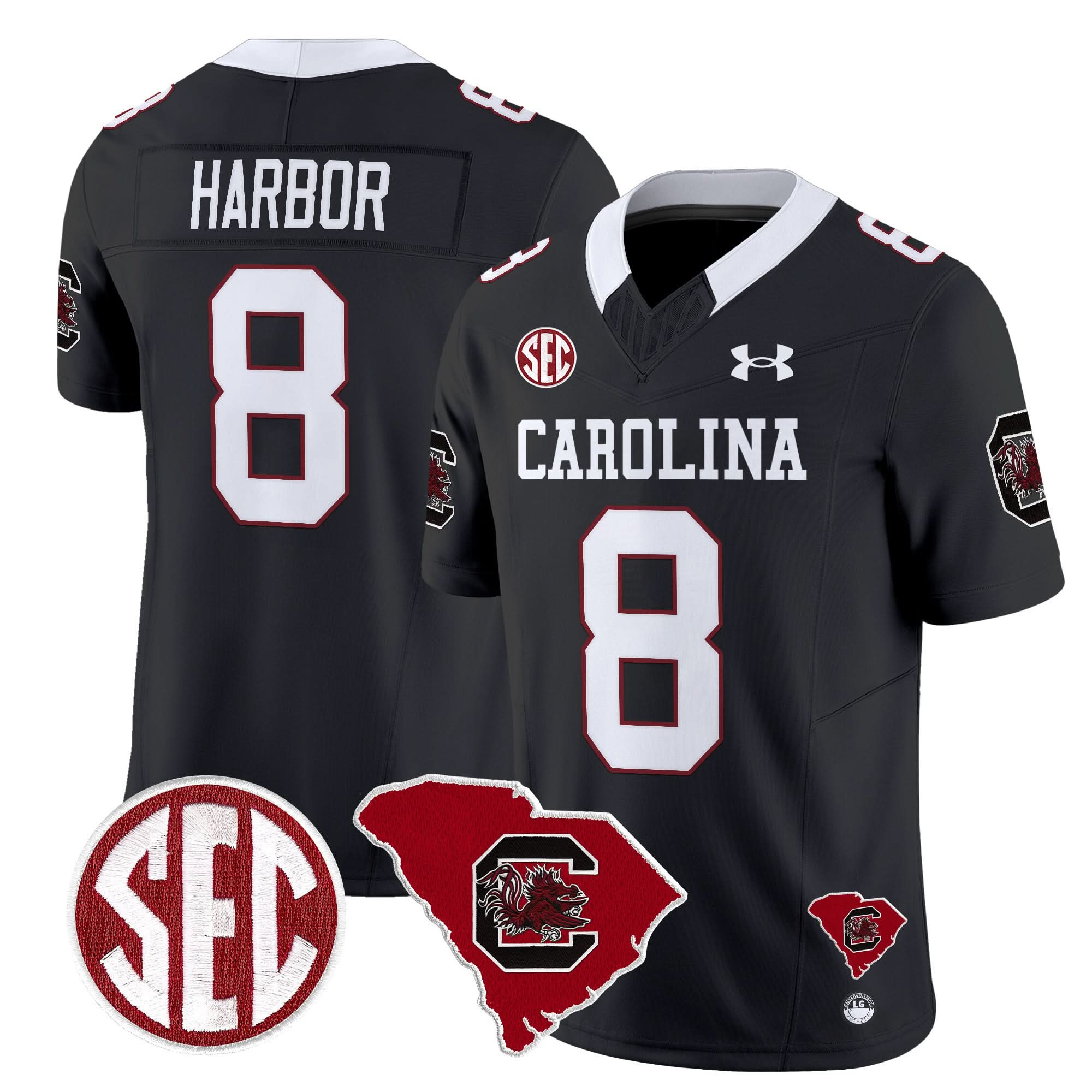 South Carolina Gamecocks 1980 Throwback Home Patch Vapor Limited Jersey - All Stitched - Image 5