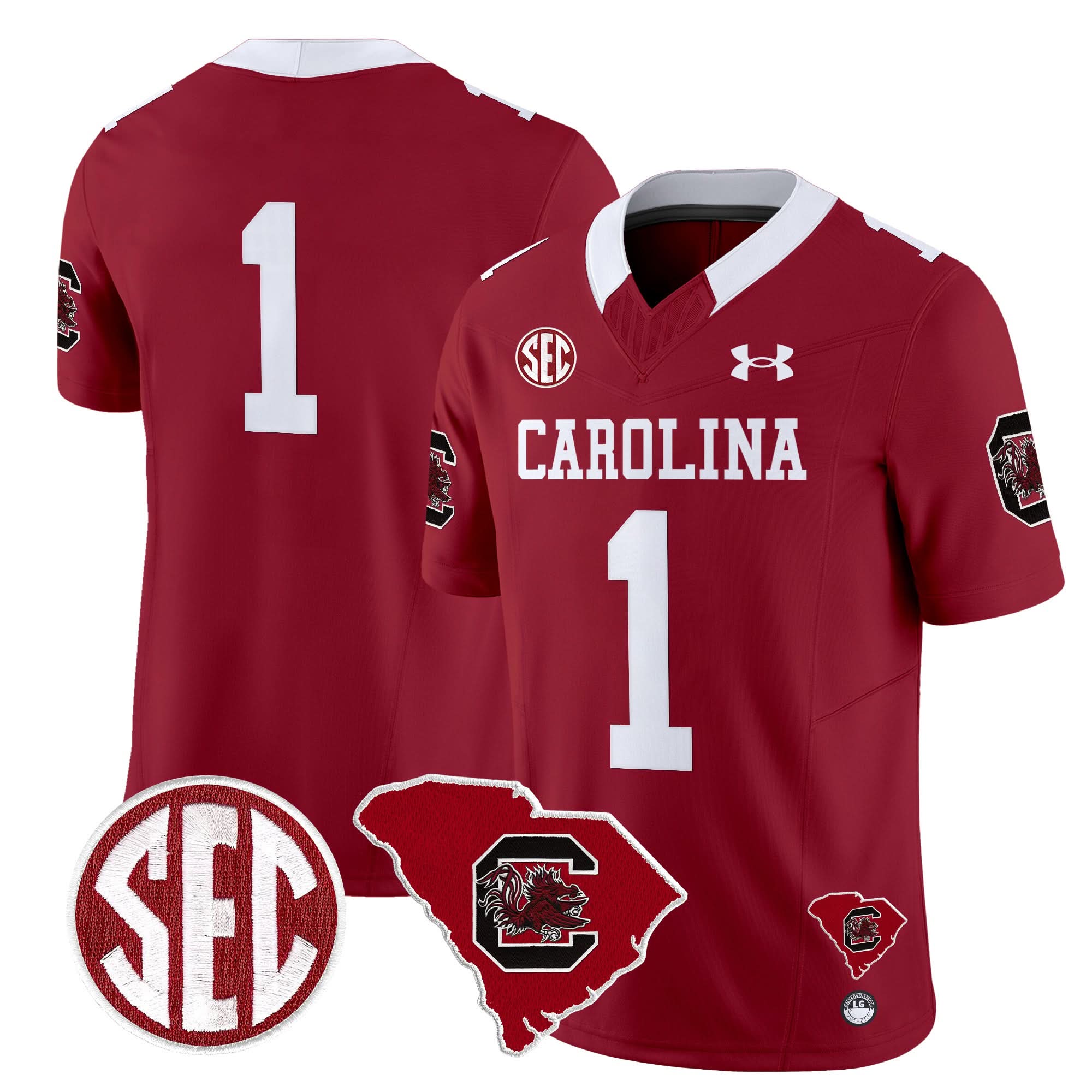 South Carolina Gamecocks 1980 Throwback Home Patch Vapor Limited Jersey - All Stitched - Image 39