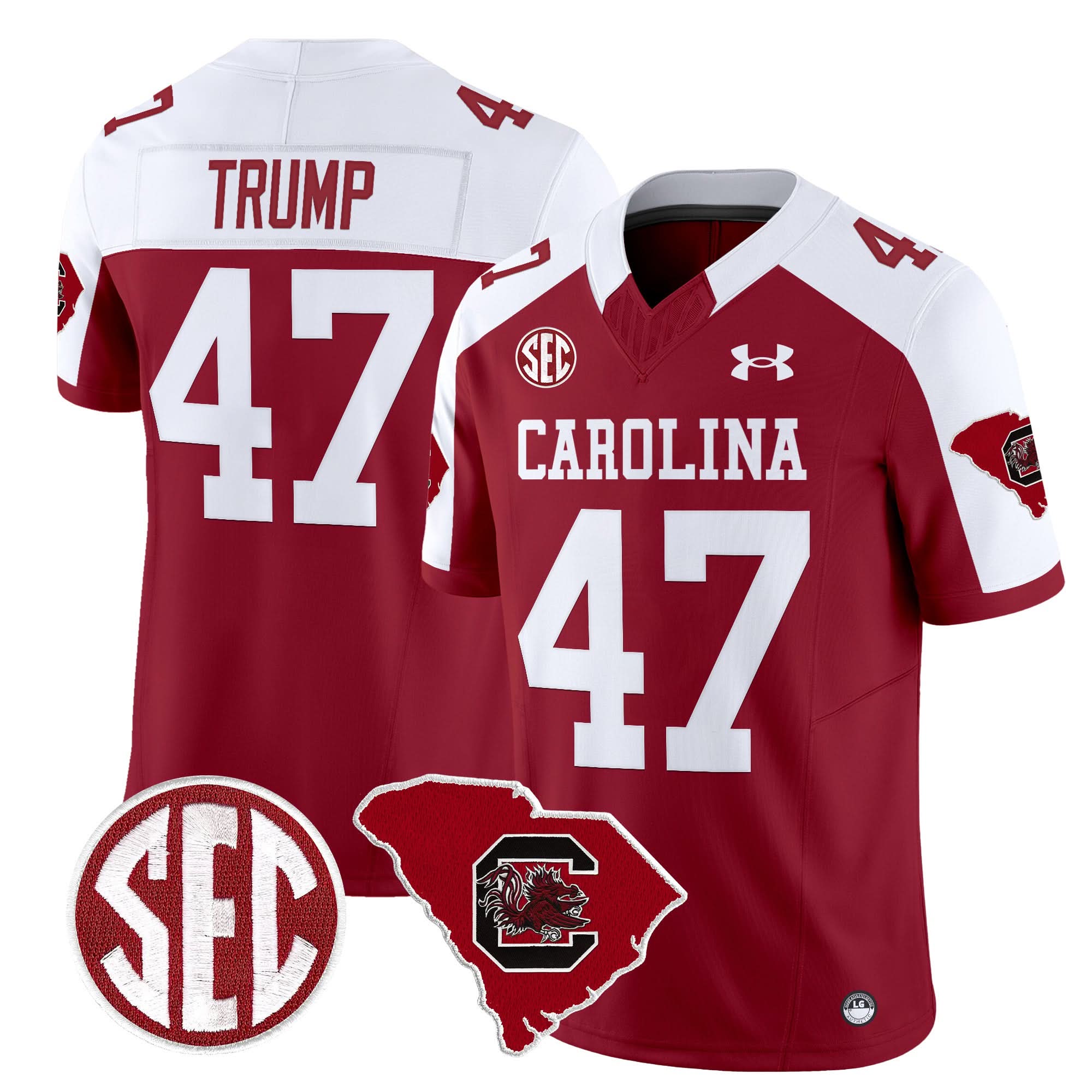 South Carolina Gamecocks 1980 Throwback Home Patch Vapor Limited Jersey - All Stitched - Image 25