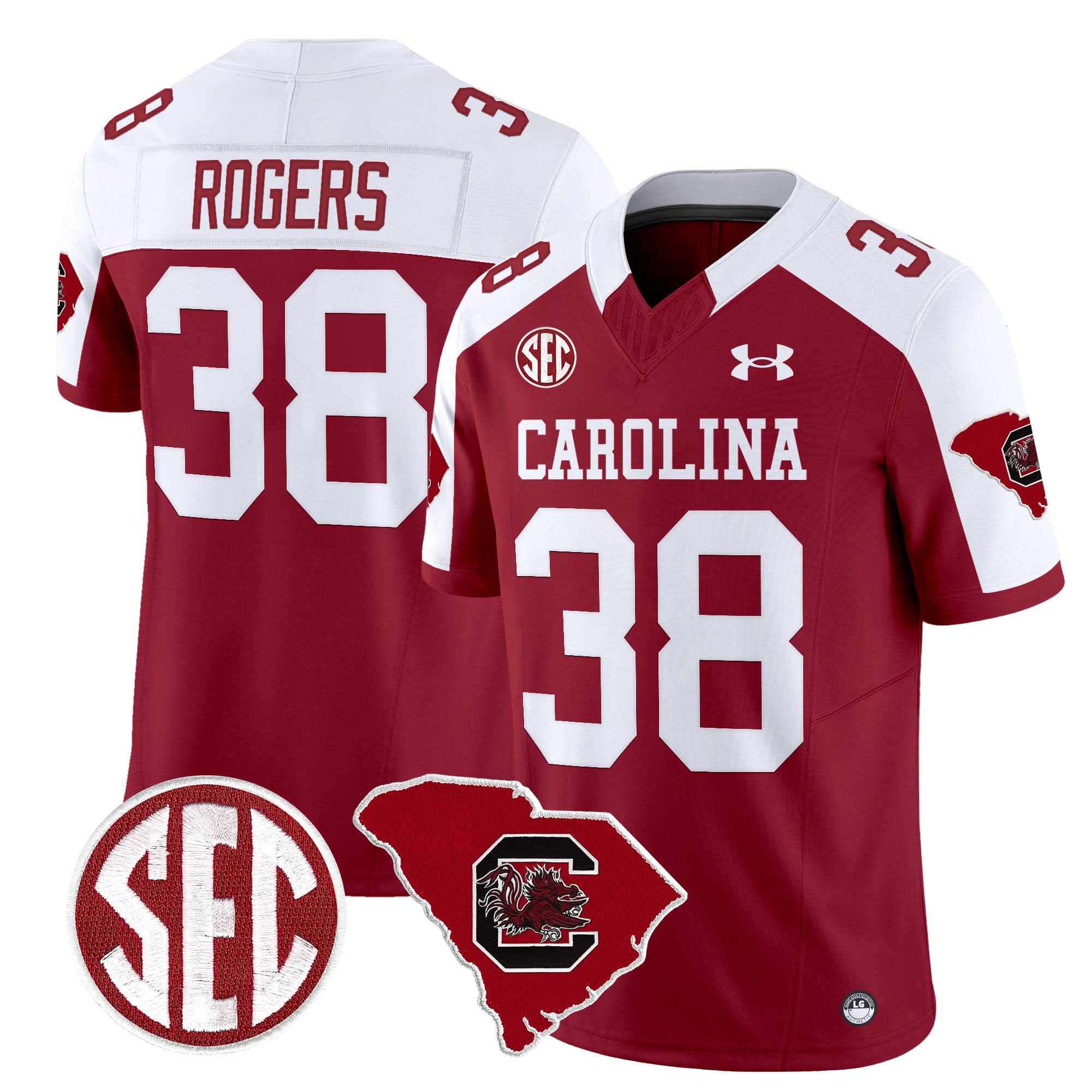South Carolina Gamecocks 1980 Throwback Home Patch Vapor Limited Jersey - All Stitched - Image 18