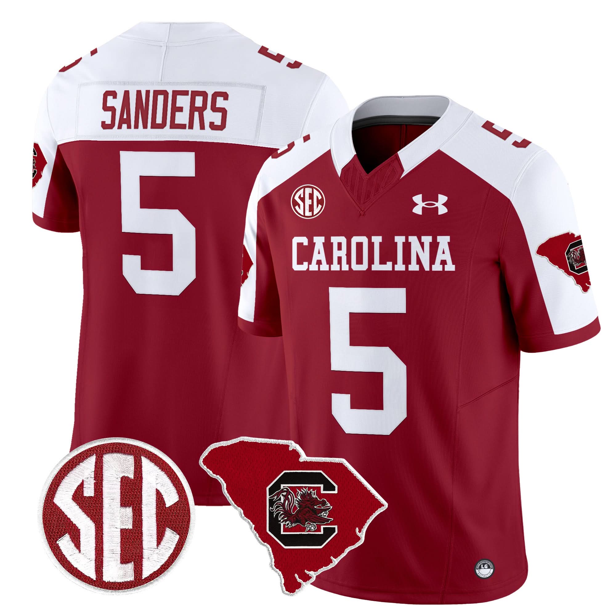South Carolina Gamecocks 1980 Throwback Home Patch Vapor Limited Jersey - All Stitched - Image 20