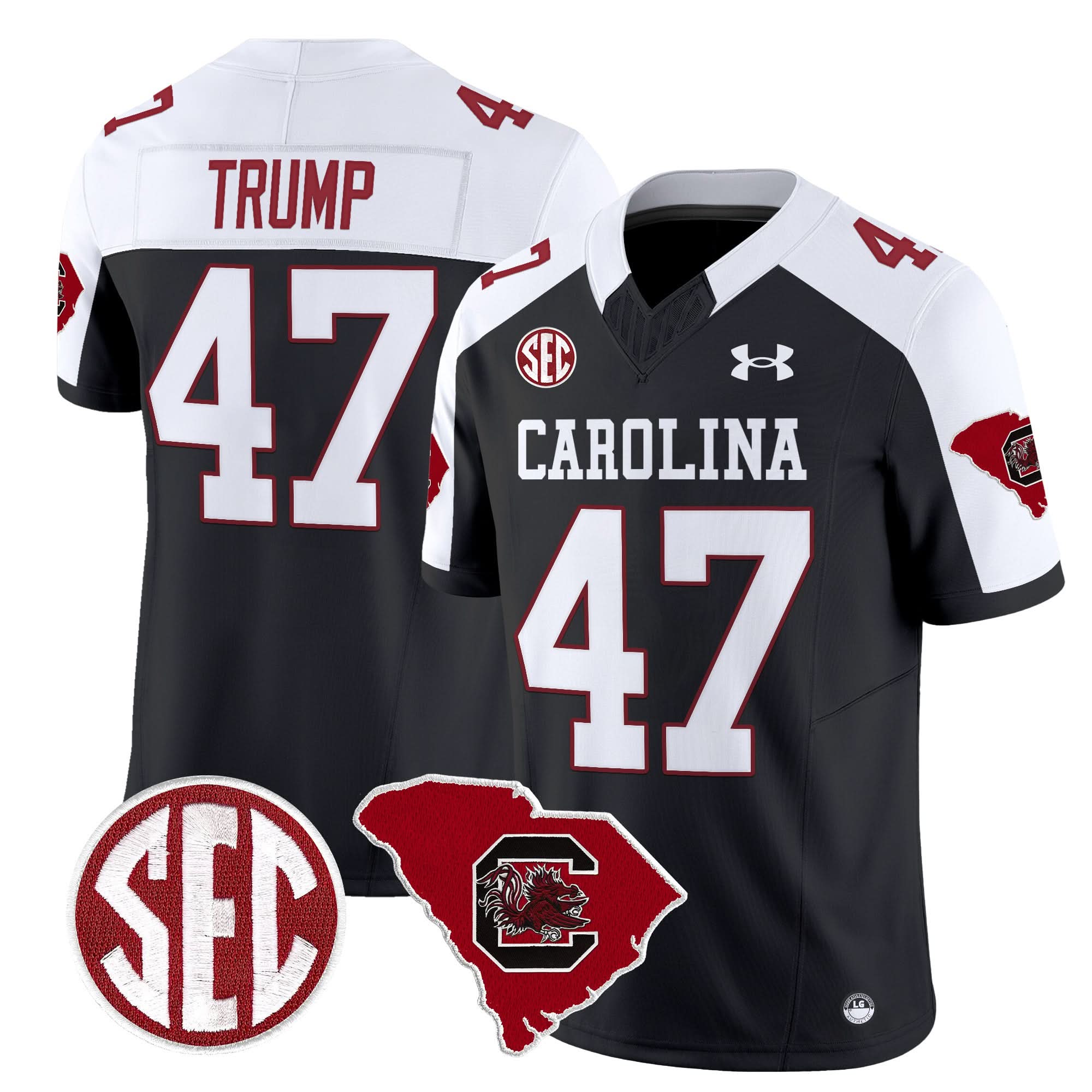 South Carolina Gamecocks 1980 Throwback Home Patch Vapor Limited Jersey - All Stitched - Image 33