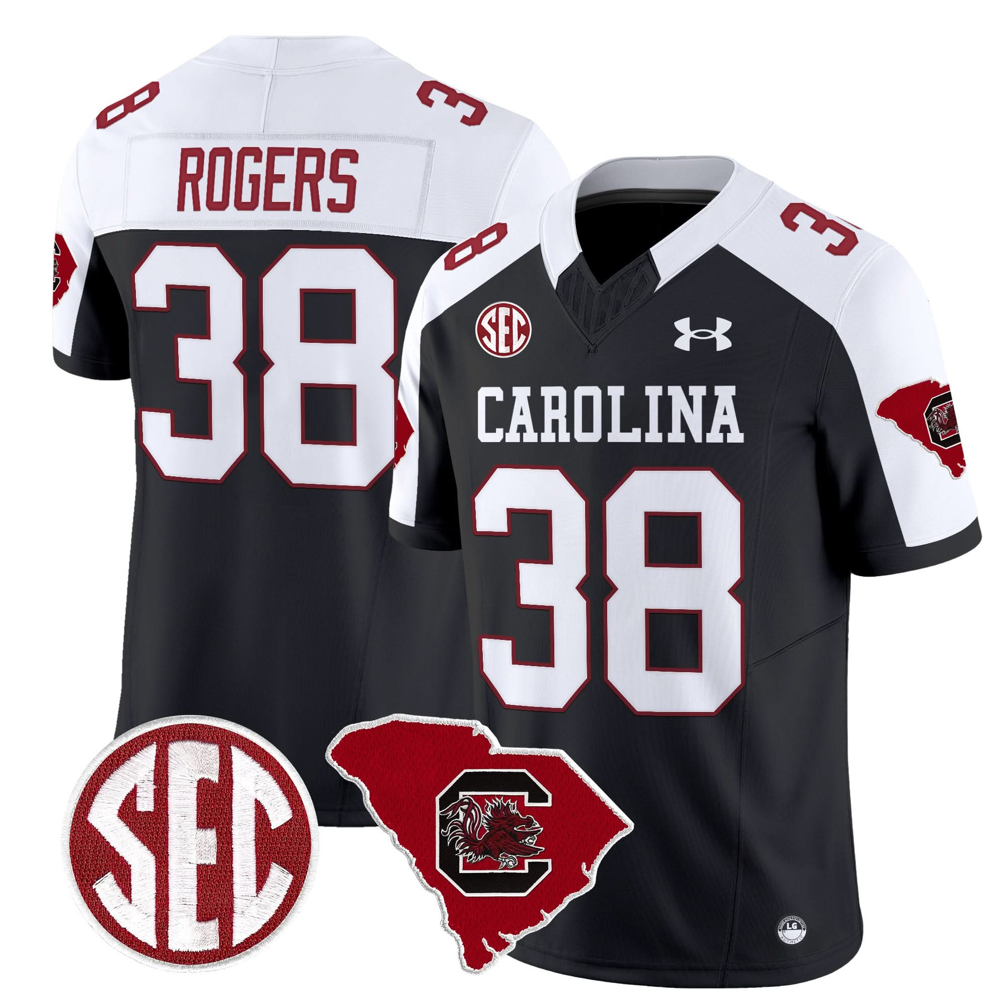 South Carolina Gamecocks 1980 Throwback Home Patch Vapor Limited Jersey - All Stitched - Image 27