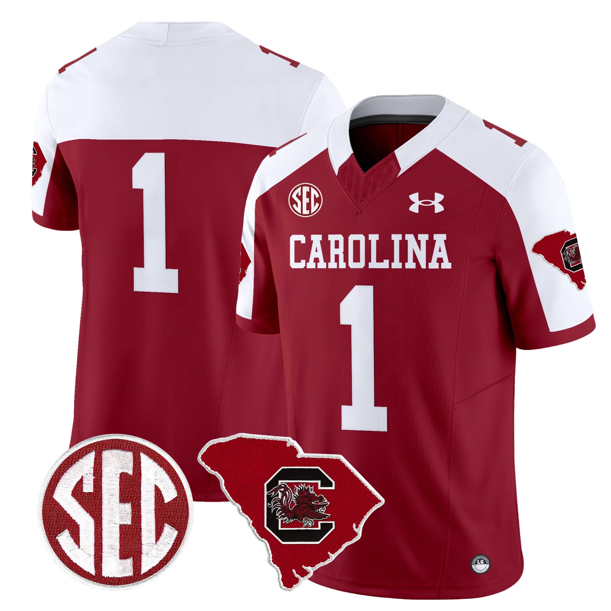 South Carolina Gamecocks 1980 Throwback Home Patch Vapor Limited Jersey - All Stitched - Image 26