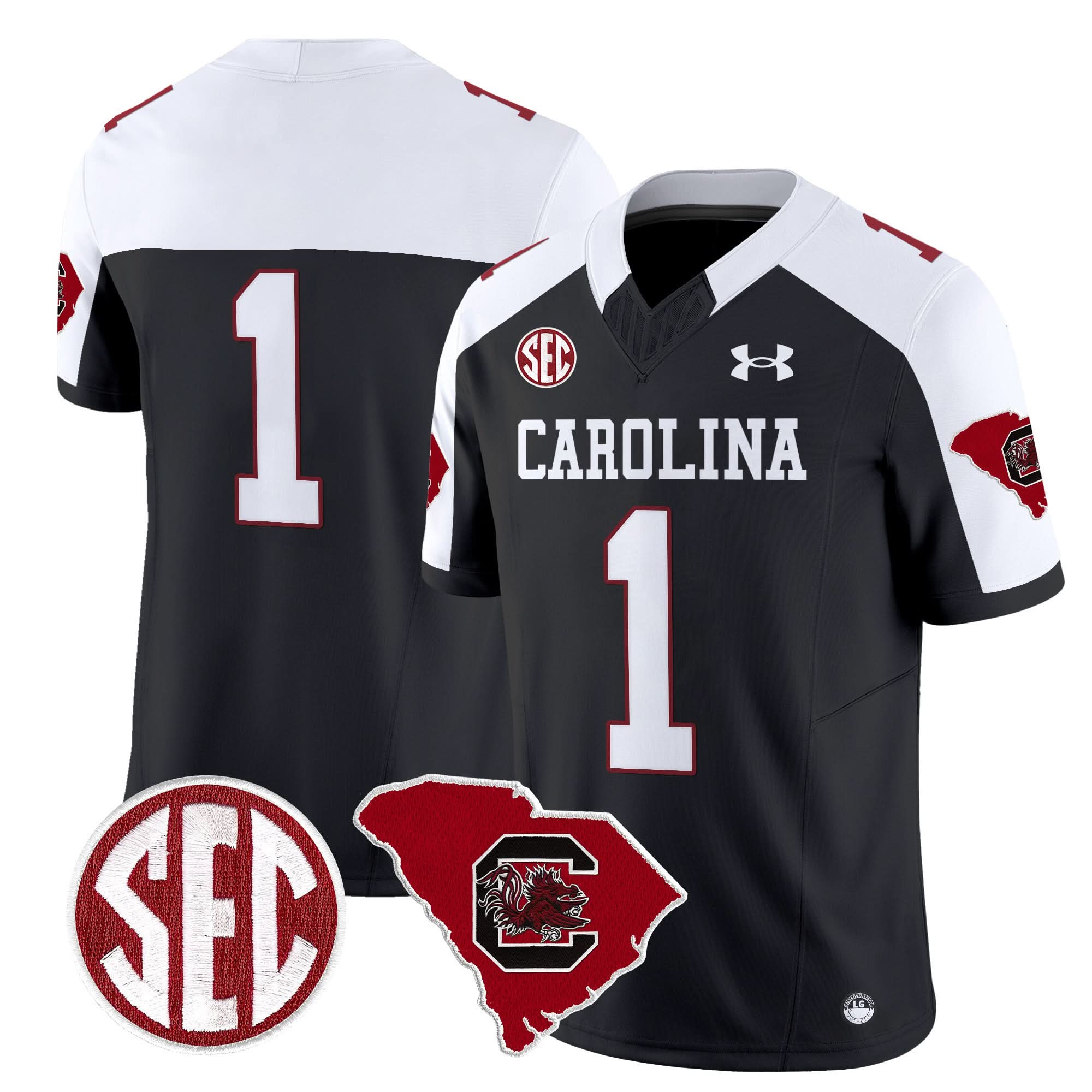 South Carolina Gamecocks 1980 Throwback Home Patch Vapor Limited Jersey - All Stitched - Image 35