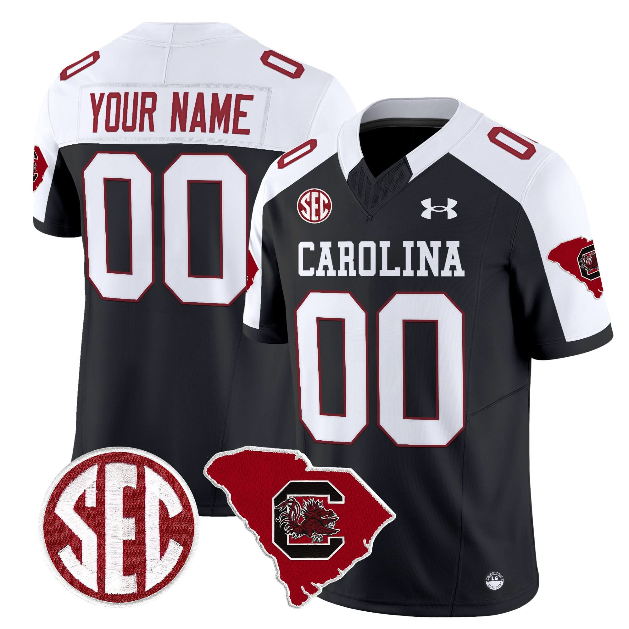 Custom South Carolina Gamecocks Jersey 1980 Throwback Home Patch Vapor Limited Stitched - Image 5