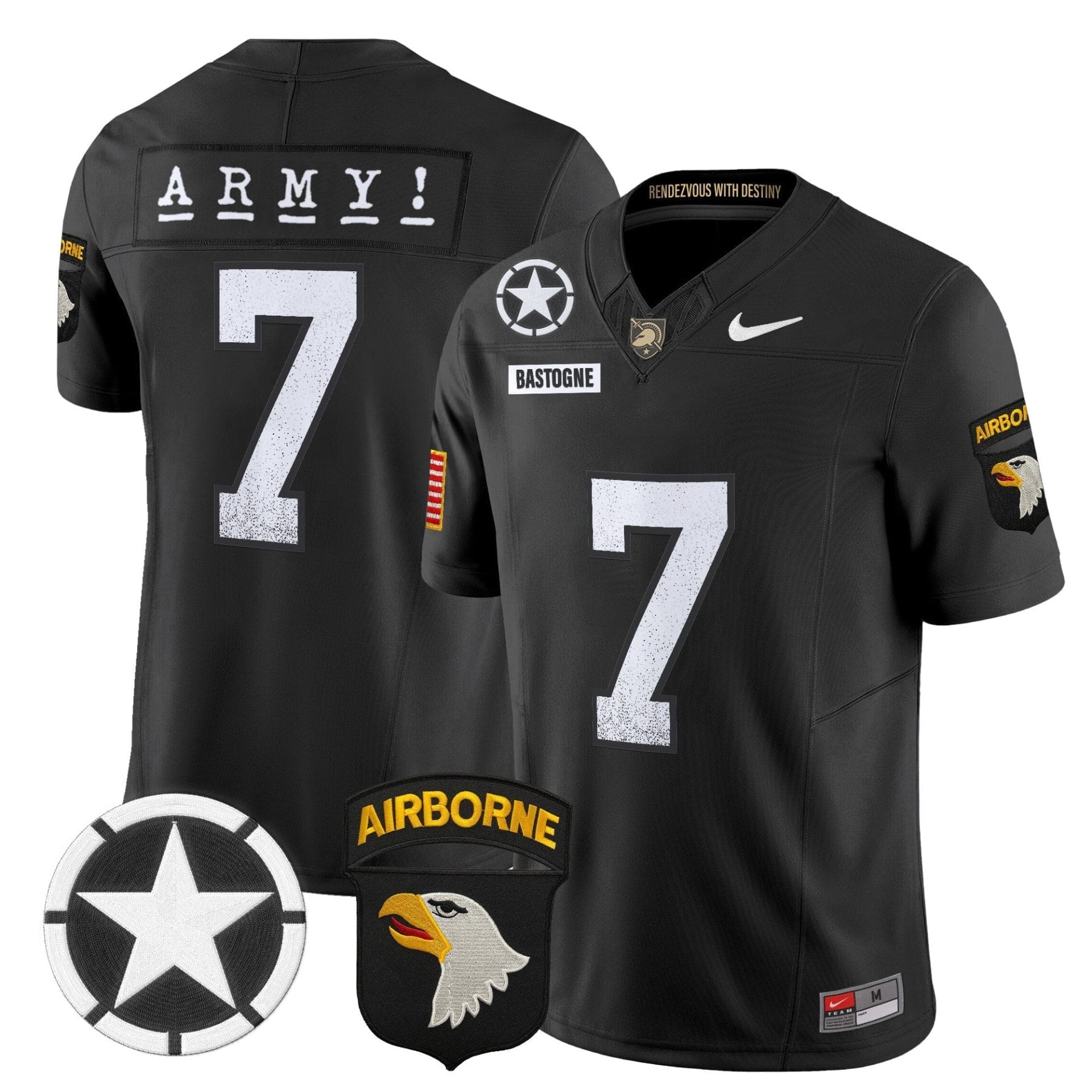 Army Black Knights 2025 Screaming Eagles Vapor Limited Jersey - All Stitched - Image 2