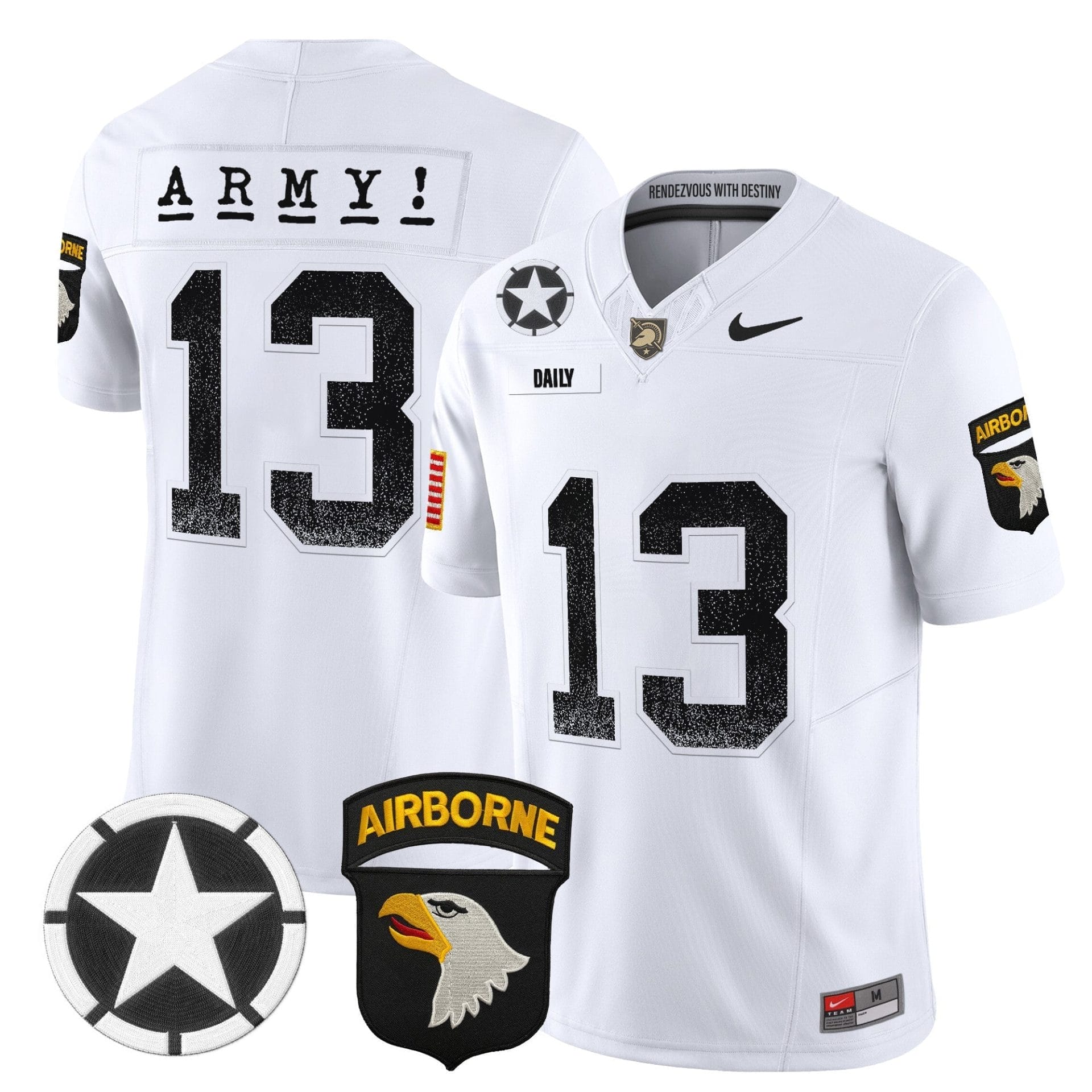 Army Black Knights 2025 Screaming Eagles Vapor Limited Jersey - All Stitched - Image 6