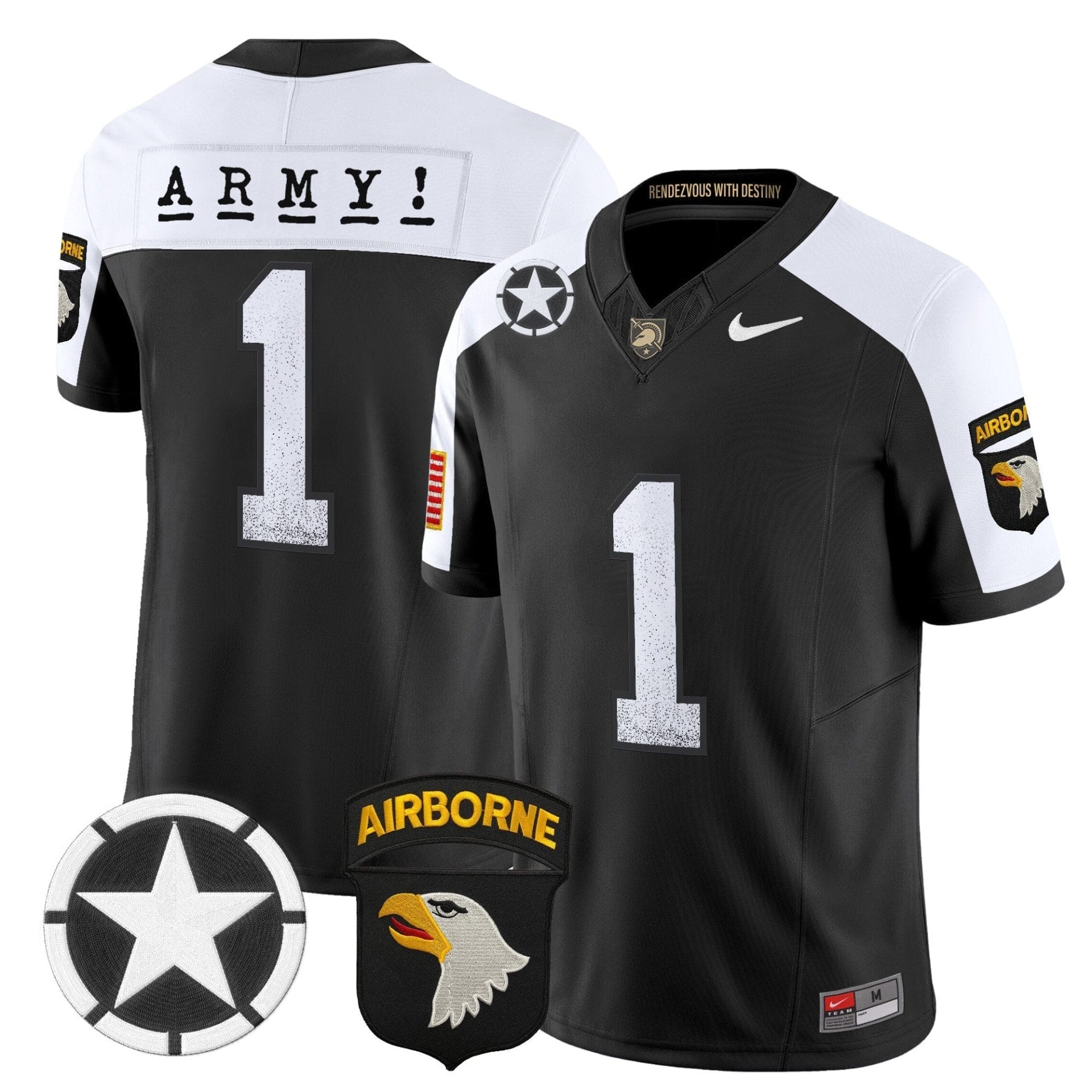 Army Black Knights 2025 Screaming Eagles Vapor Limited Jersey - All Stitched - Image 35