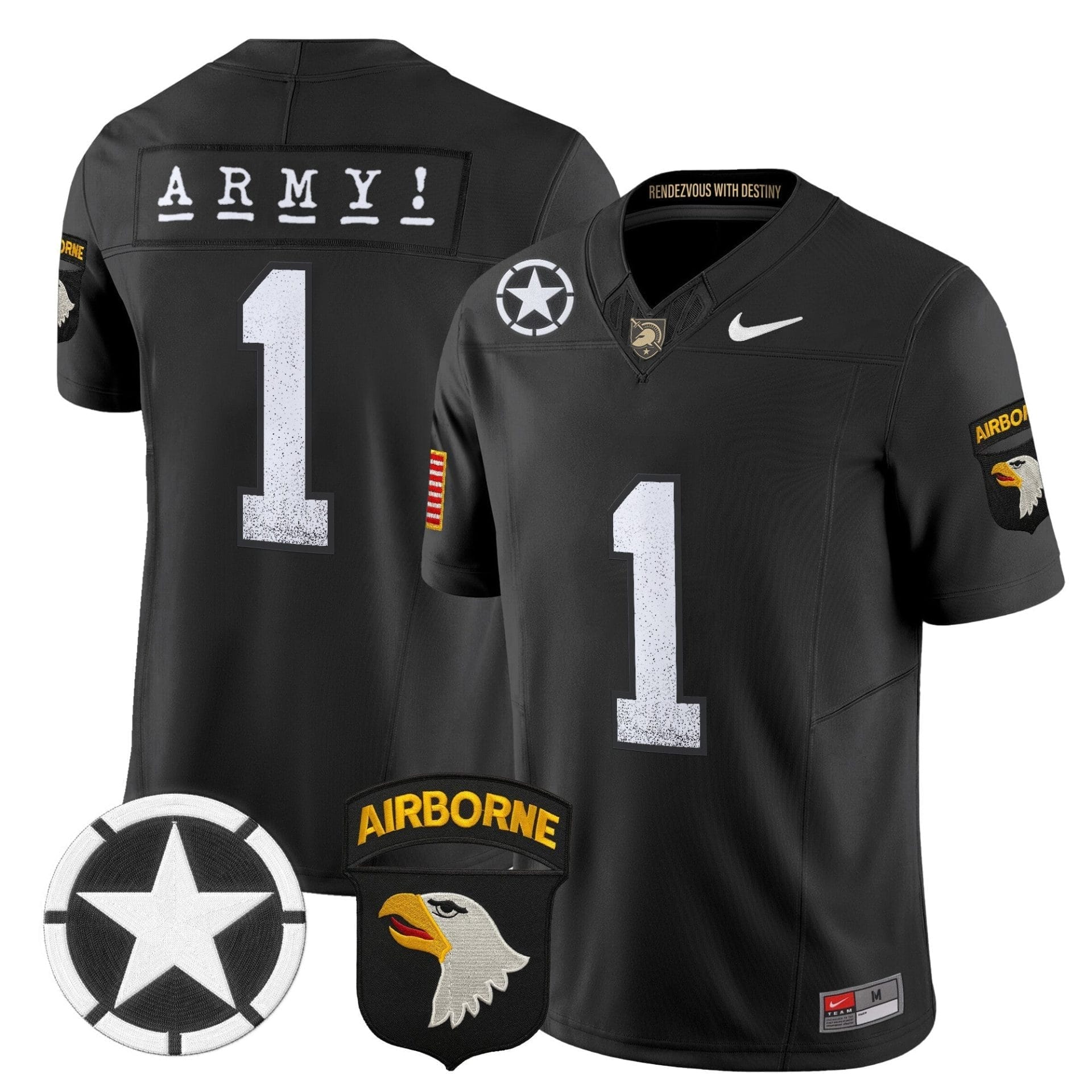 Army Black Knights 2025 Screaming Eagles Vapor Limited Jersey - All Stitched - Image 5