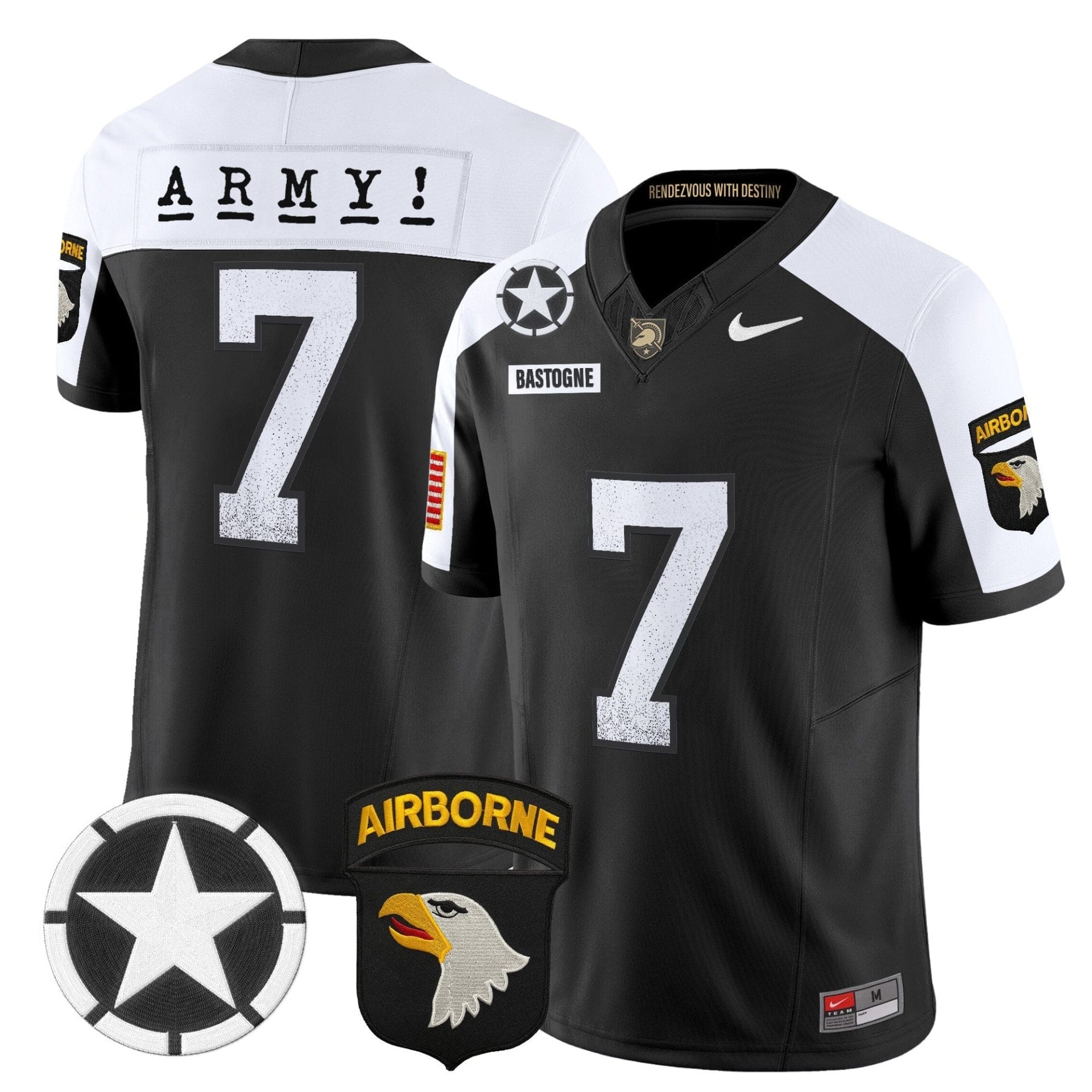 Army Black Knights 2025 Screaming Eagles Vapor Limited Jersey - All Stitched - Image 32