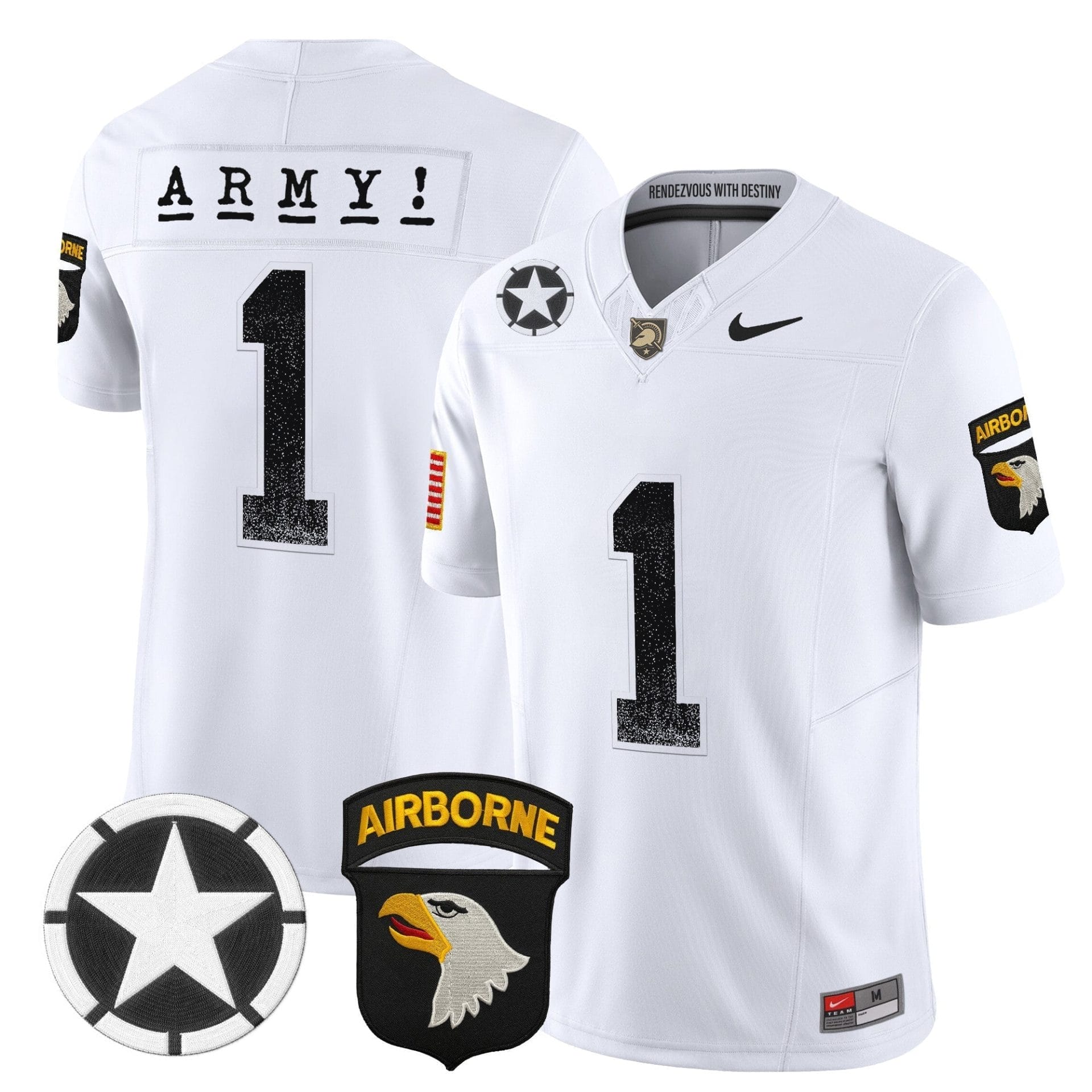 Army Black Knights 2025 Screaming Eagles Vapor Limited Jersey - All Stitched - Image 17