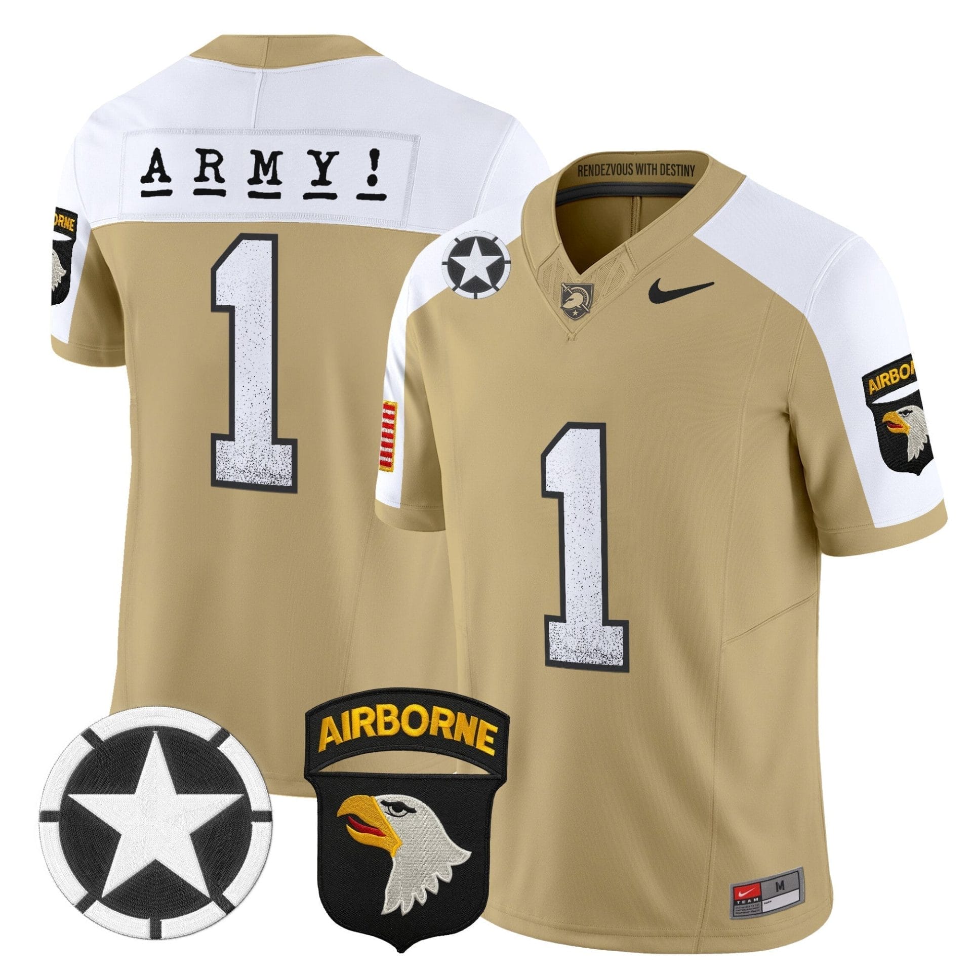 Army Black Knights 2025 Screaming Eagles Vapor Limited Jersey - All Stitched - Image 12