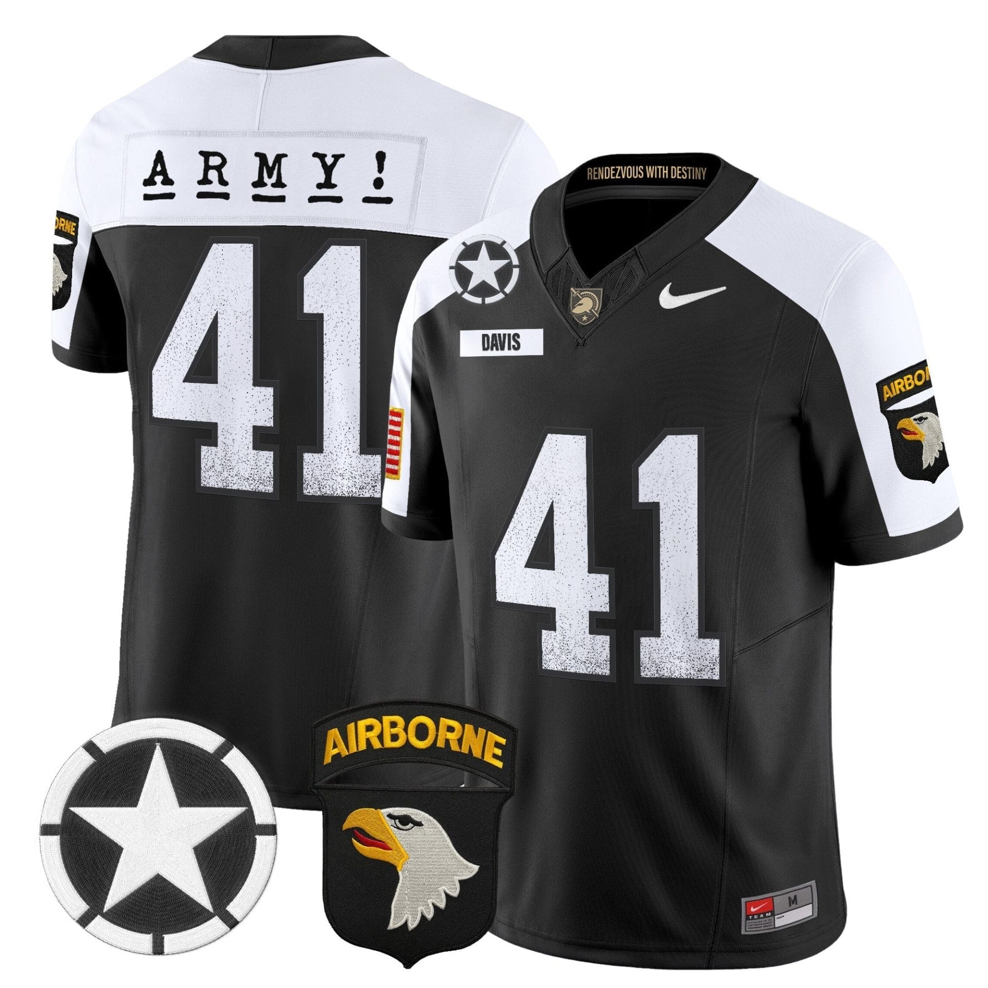 Army Black Knights 2025 Screaming Eagles Vapor Limited Jersey - All Stitched - Image 21