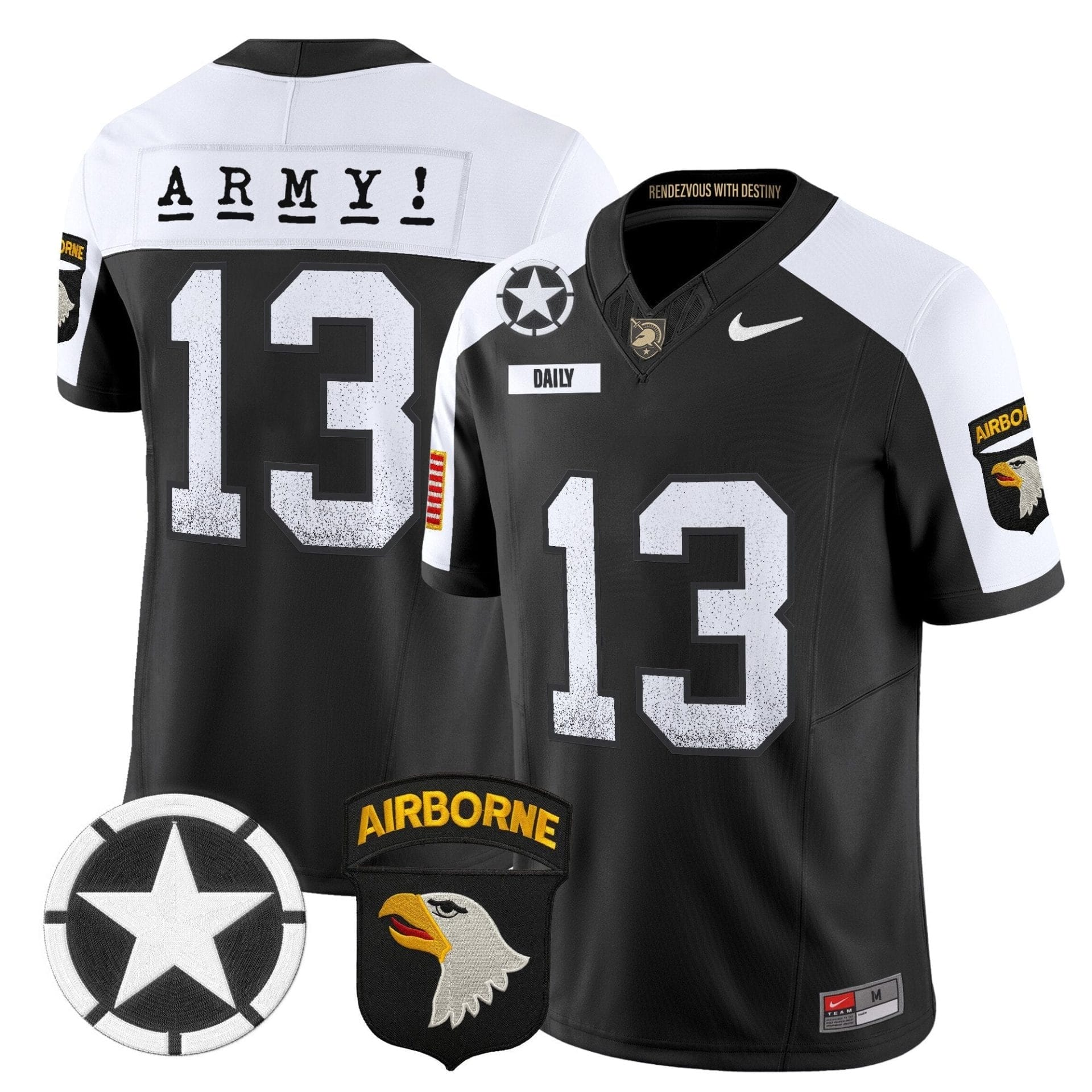 Army Black Knights 2025 Screaming Eagles Vapor Limited Jersey - All Stitched