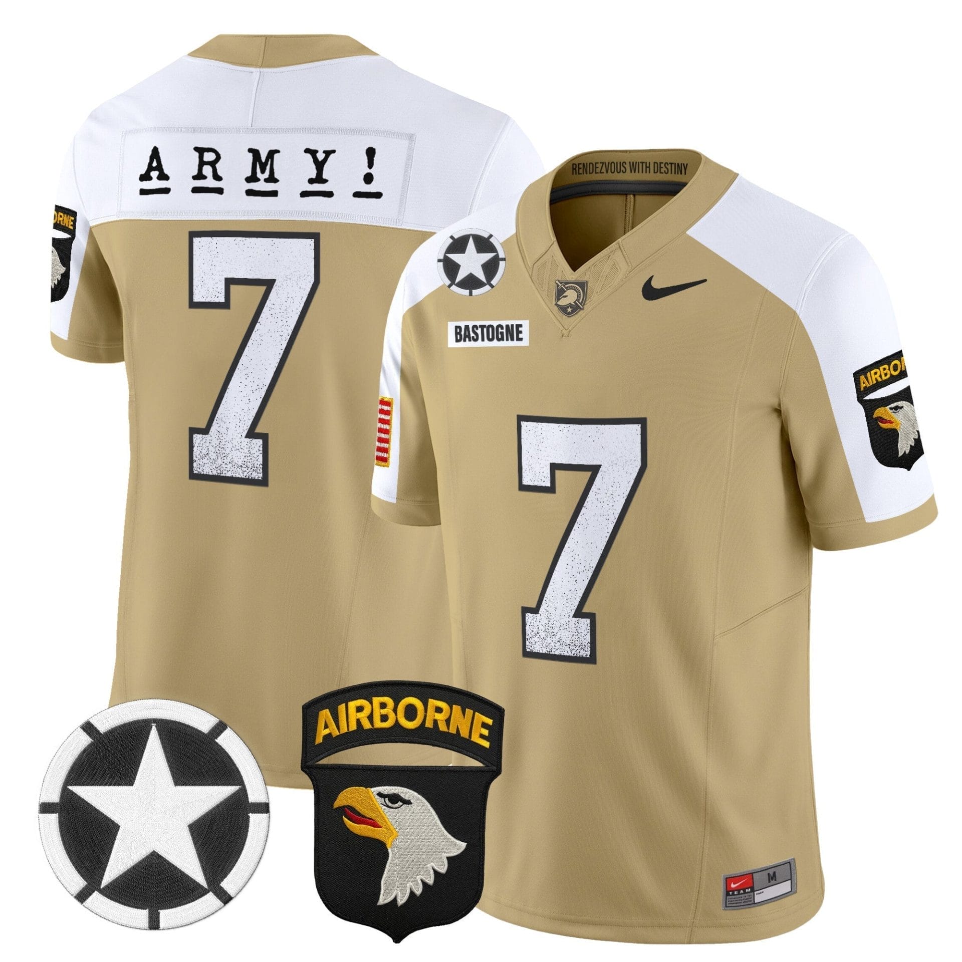 Army Black Knights 2025 Screaming Eagles Vapor Limited Jersey - All Stitched - Image 39