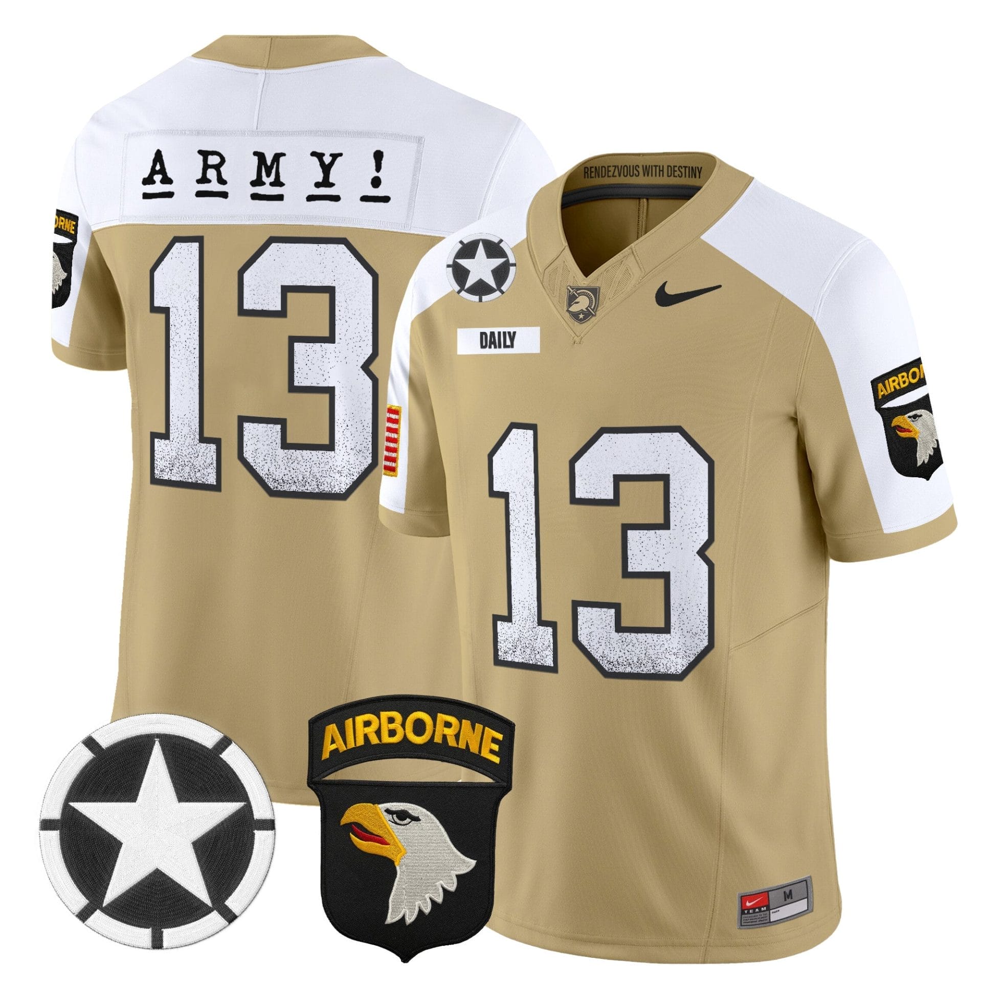 Army Black Knights 2025 Screaming Eagles Vapor Limited Jersey - All Stitched - Image 4