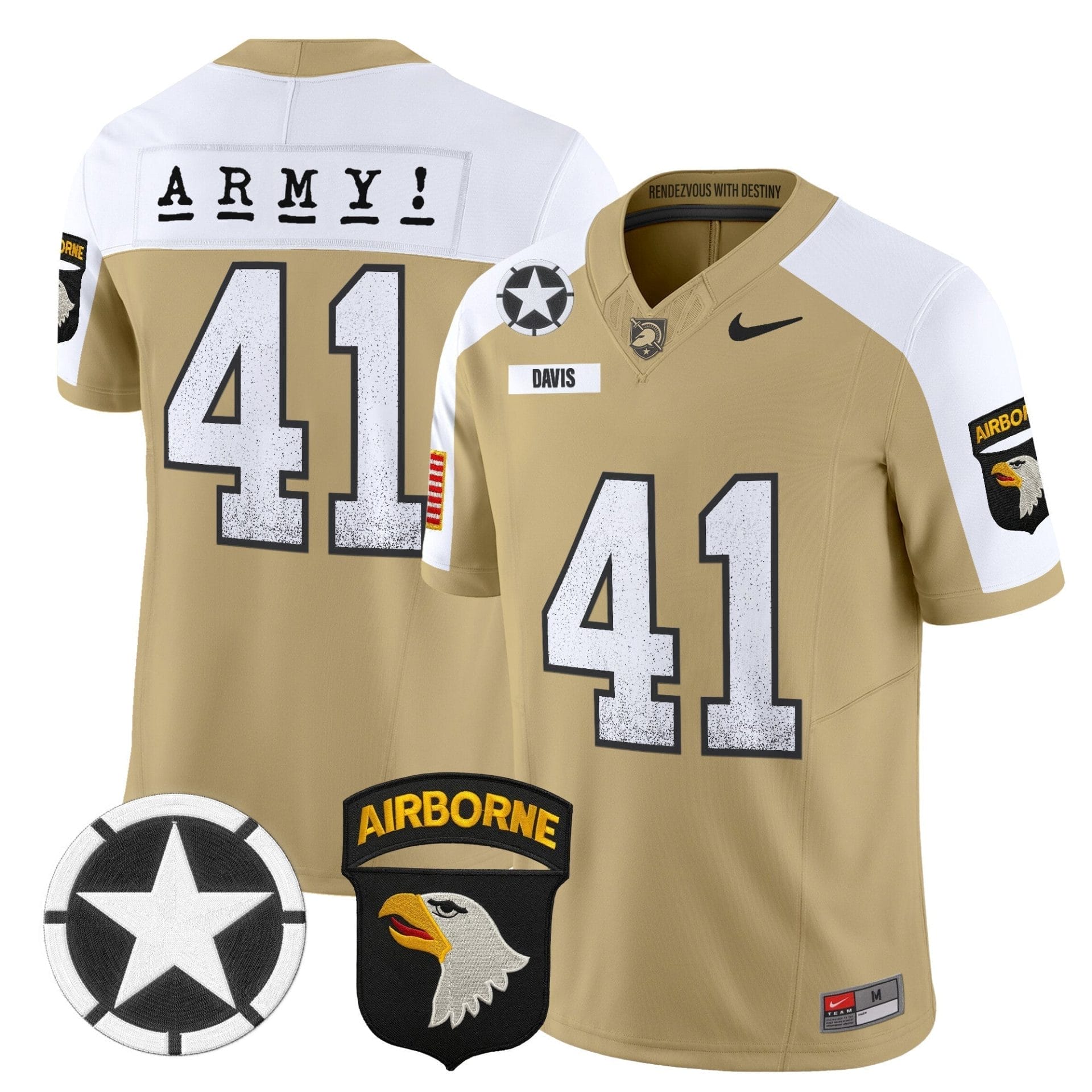 Army Black Knights 2025 Screaming Eagles Vapor Limited Jersey - All Stitched - Image 36
