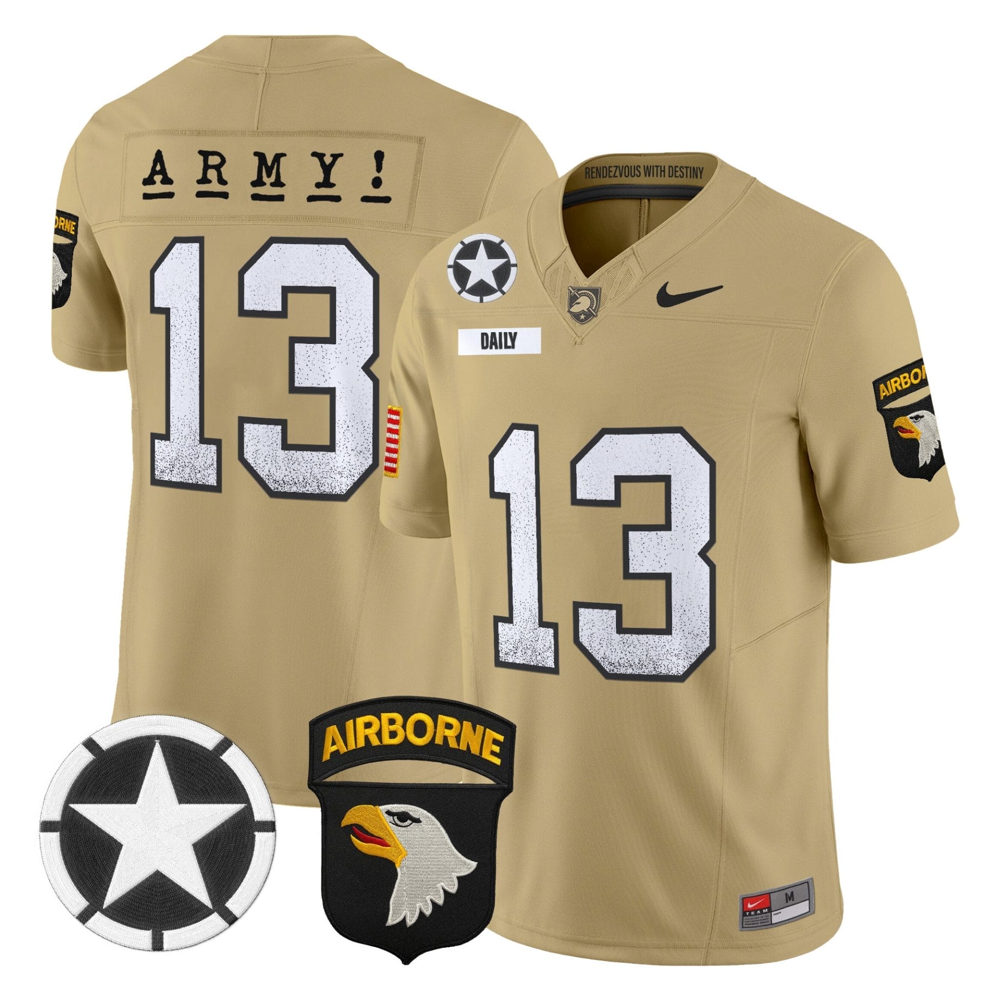 Army Black Knights 2025 Screaming Eagles Vapor Limited Jersey - All Stitched - Image 18