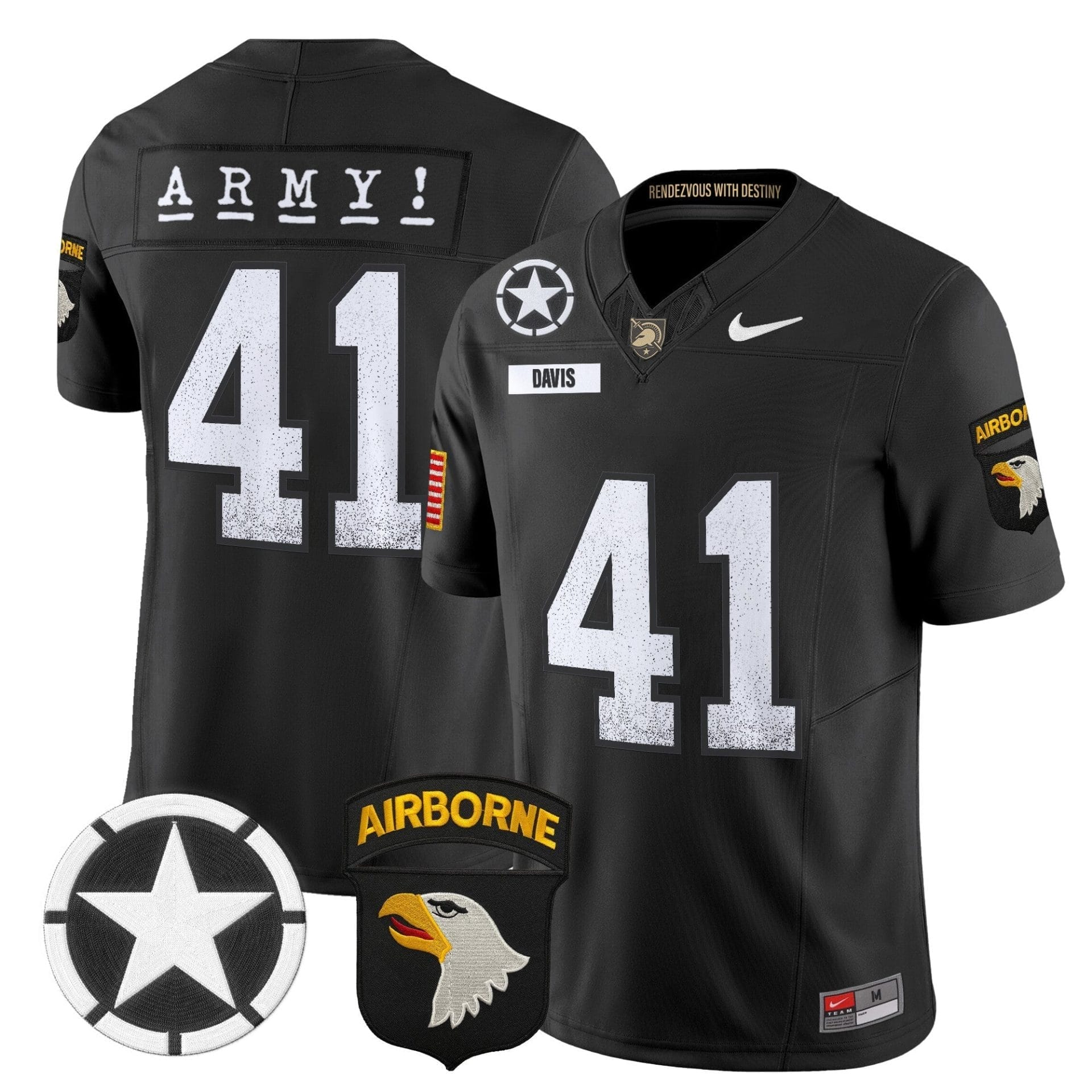 Army Black Knights 2025 Screaming Eagles Vapor Limited Jersey - All Stitched - Image 43