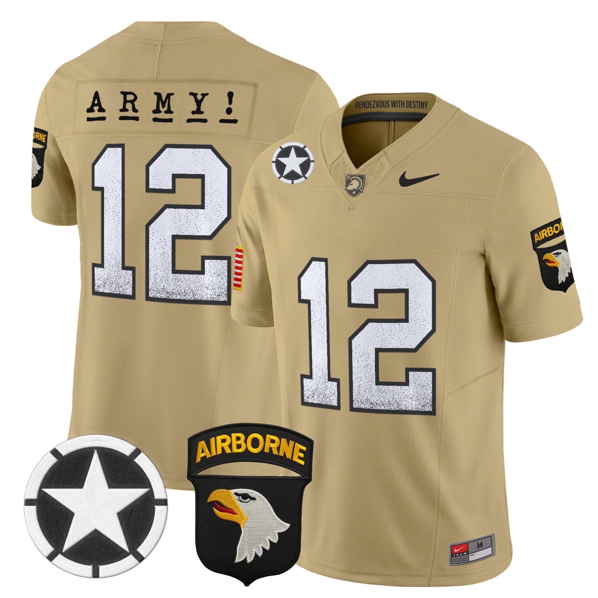 Army Black Knights 2025 Screaming Eagles Vapor Limited Jersey - All Stitched - Image 27