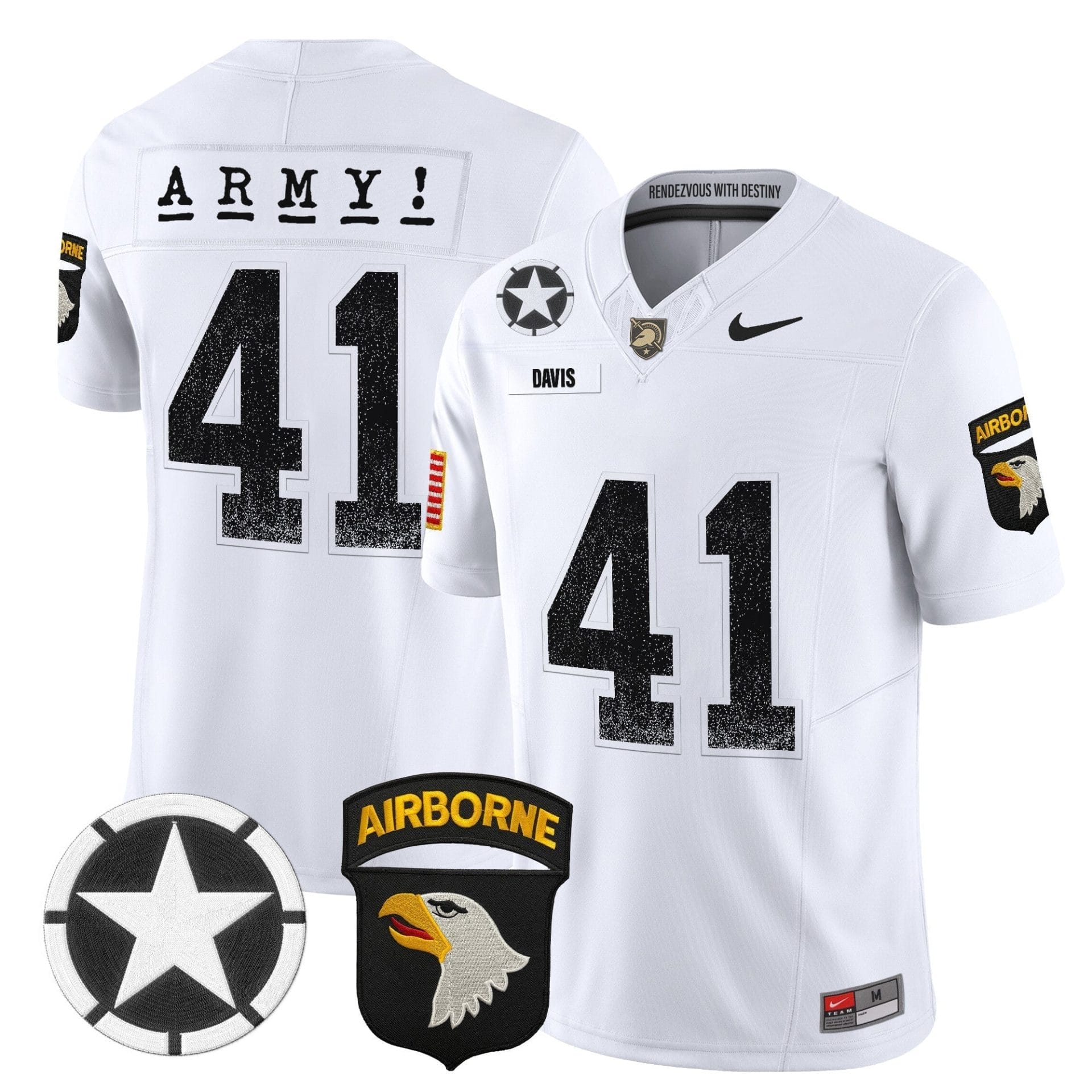 Army Black Knights 2025 Screaming Eagles Vapor Limited Jersey - All Stitched - Image 10