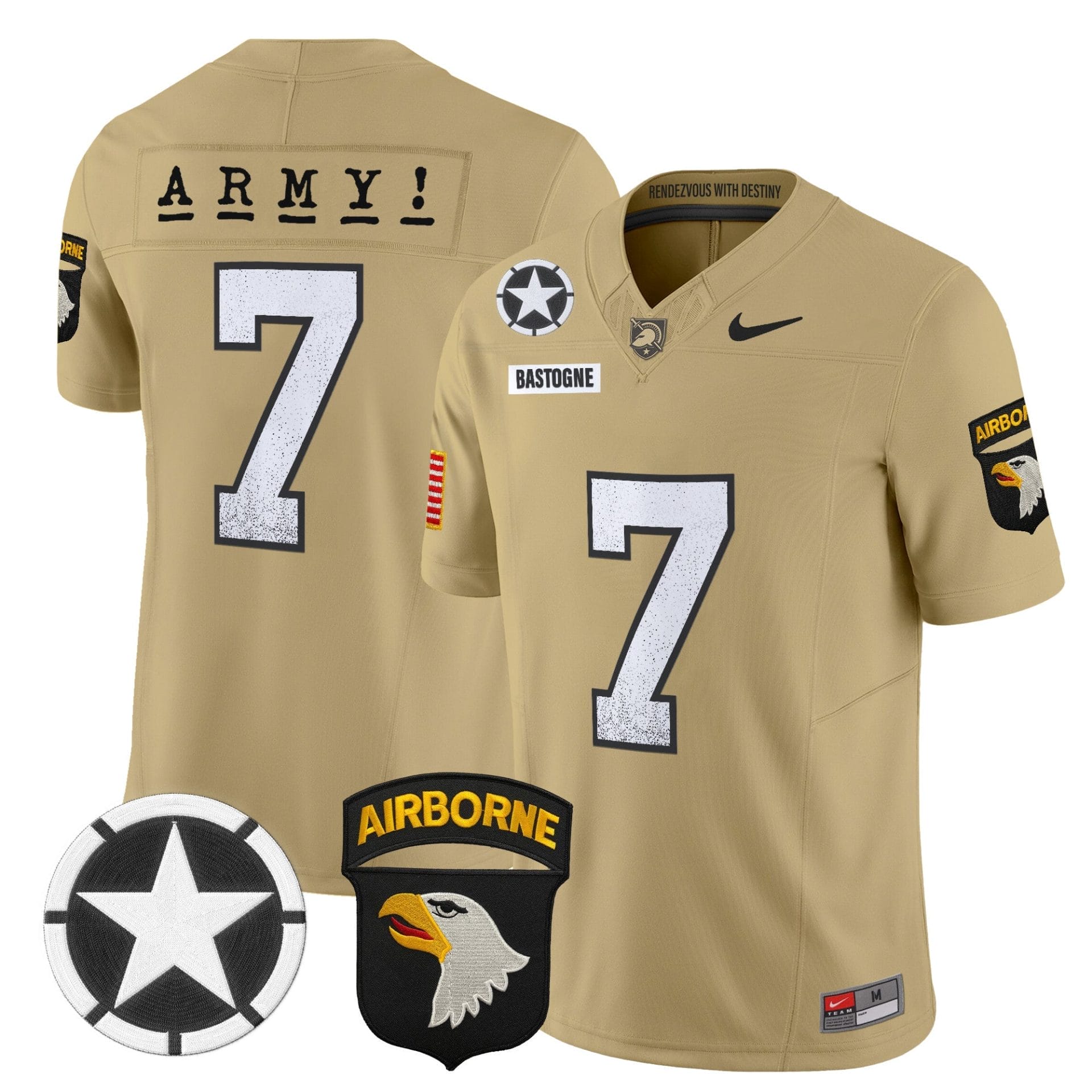 Army Black Knights 2025 Screaming Eagles Vapor Limited Jersey - All Stitched - Image 26