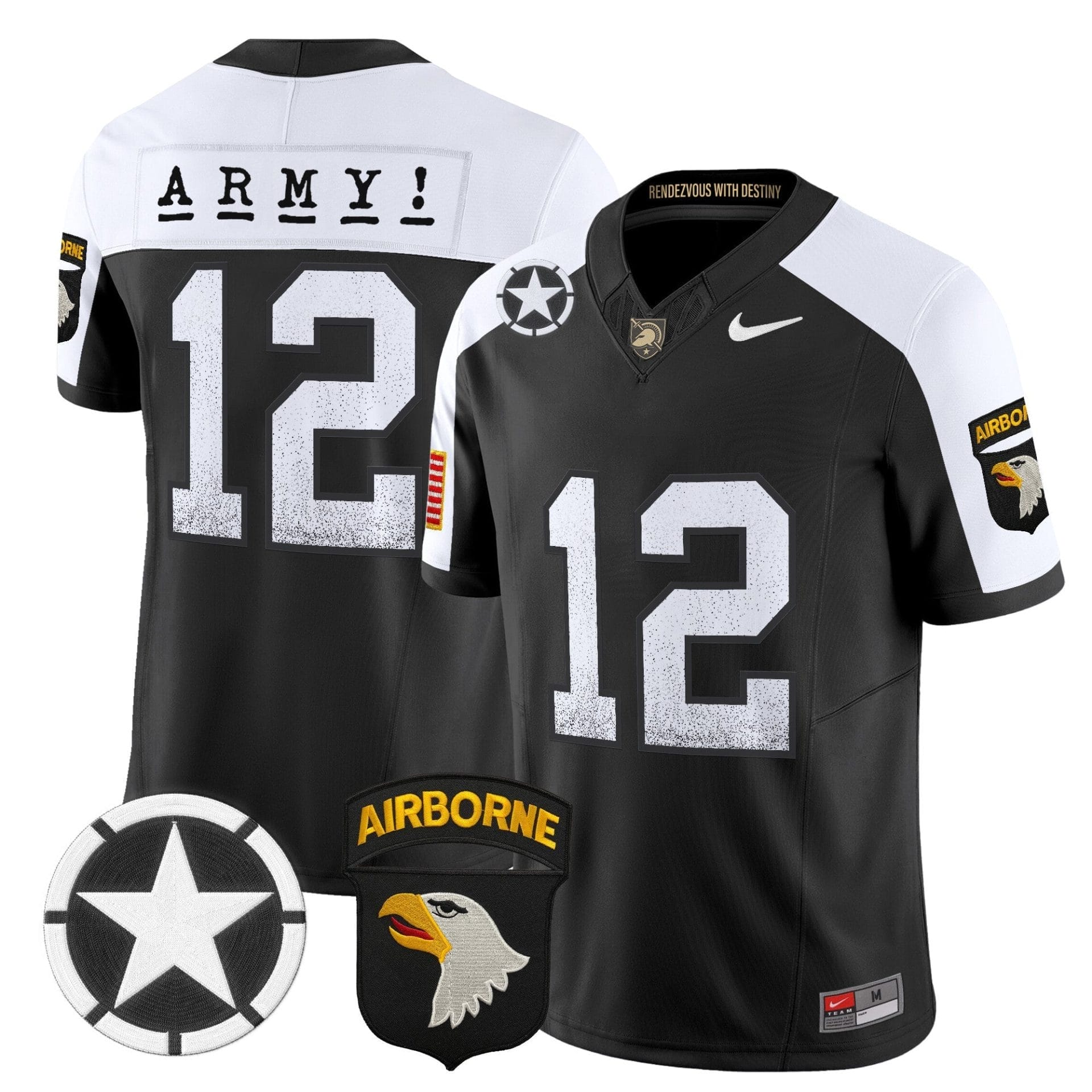 Army Black Knights 2025 Screaming Eagles Vapor Limited Jersey - All Stitched - Image 33