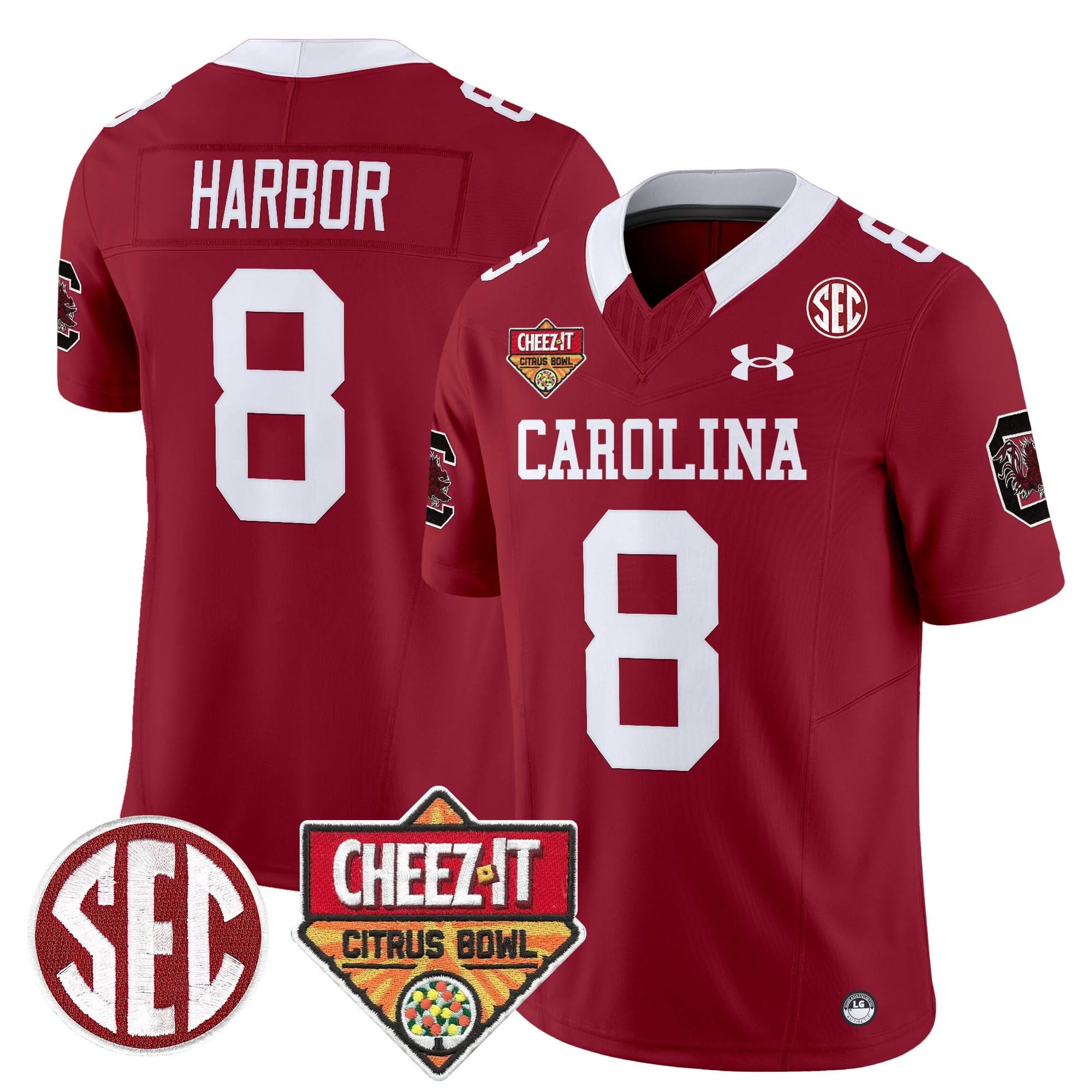 South Carolina Gamecocks 1980 Throwback Cheez-It Citrus Bowl Patch Vapor Limited Jersey - All Stitched - Image 36