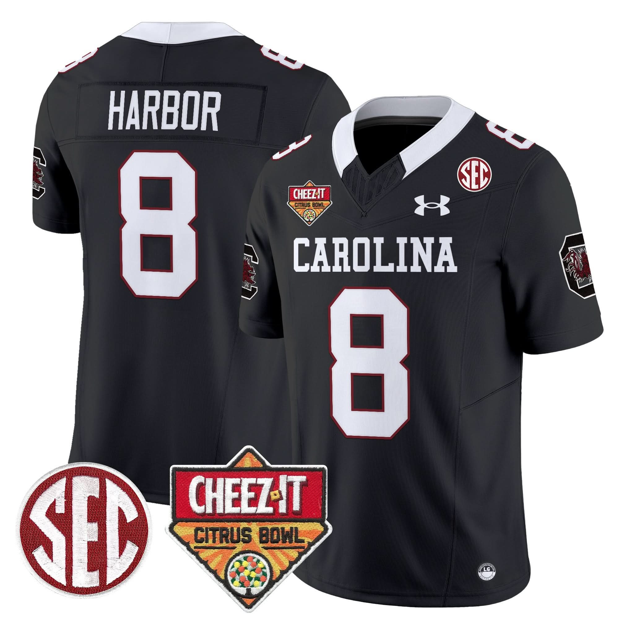 South Carolina Gamecocks 1980 Throwback Cheez-It Citrus Bowl Patch Vapor Limited Jersey - All Stitched - Image 5