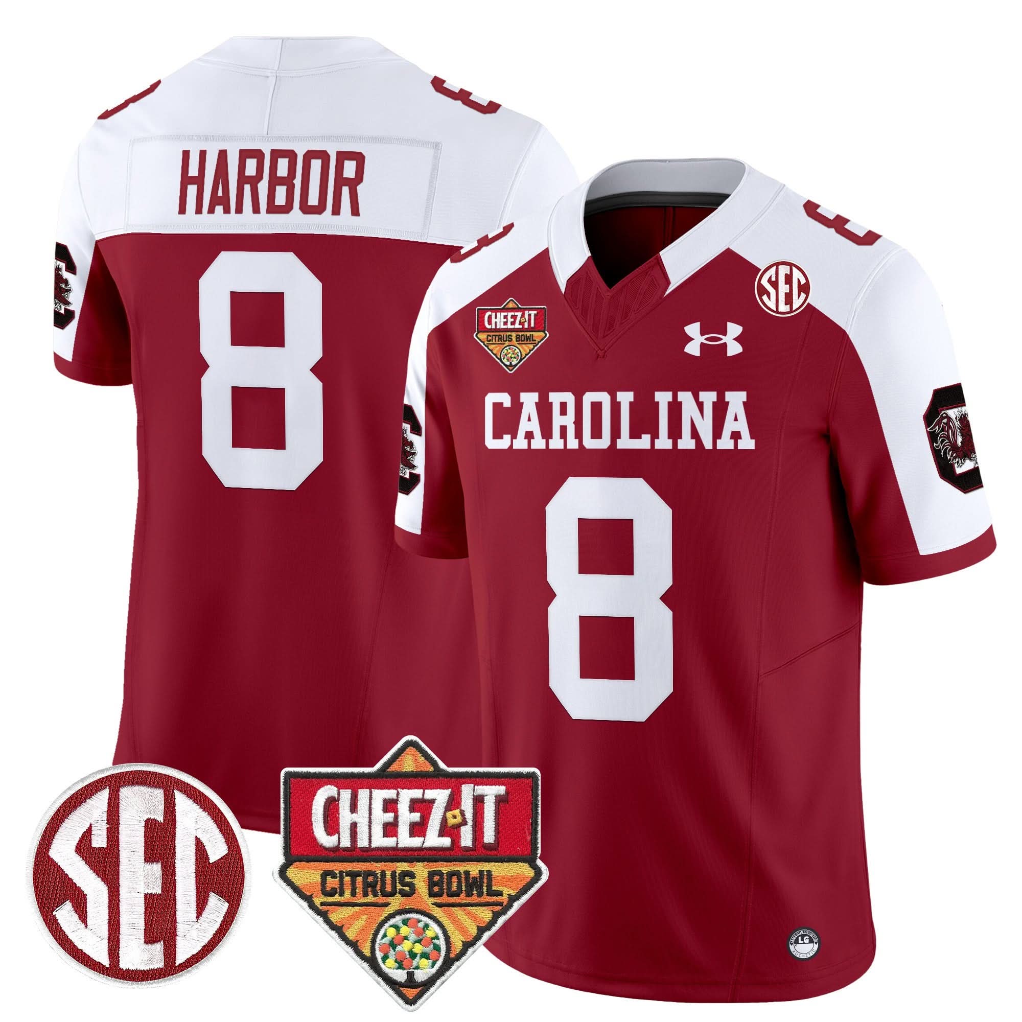 South Carolina Gamecocks 1980 Throwback Cheez-It Citrus Bowl Patch Vapor Limited Jersey - All Stitched - Image 22