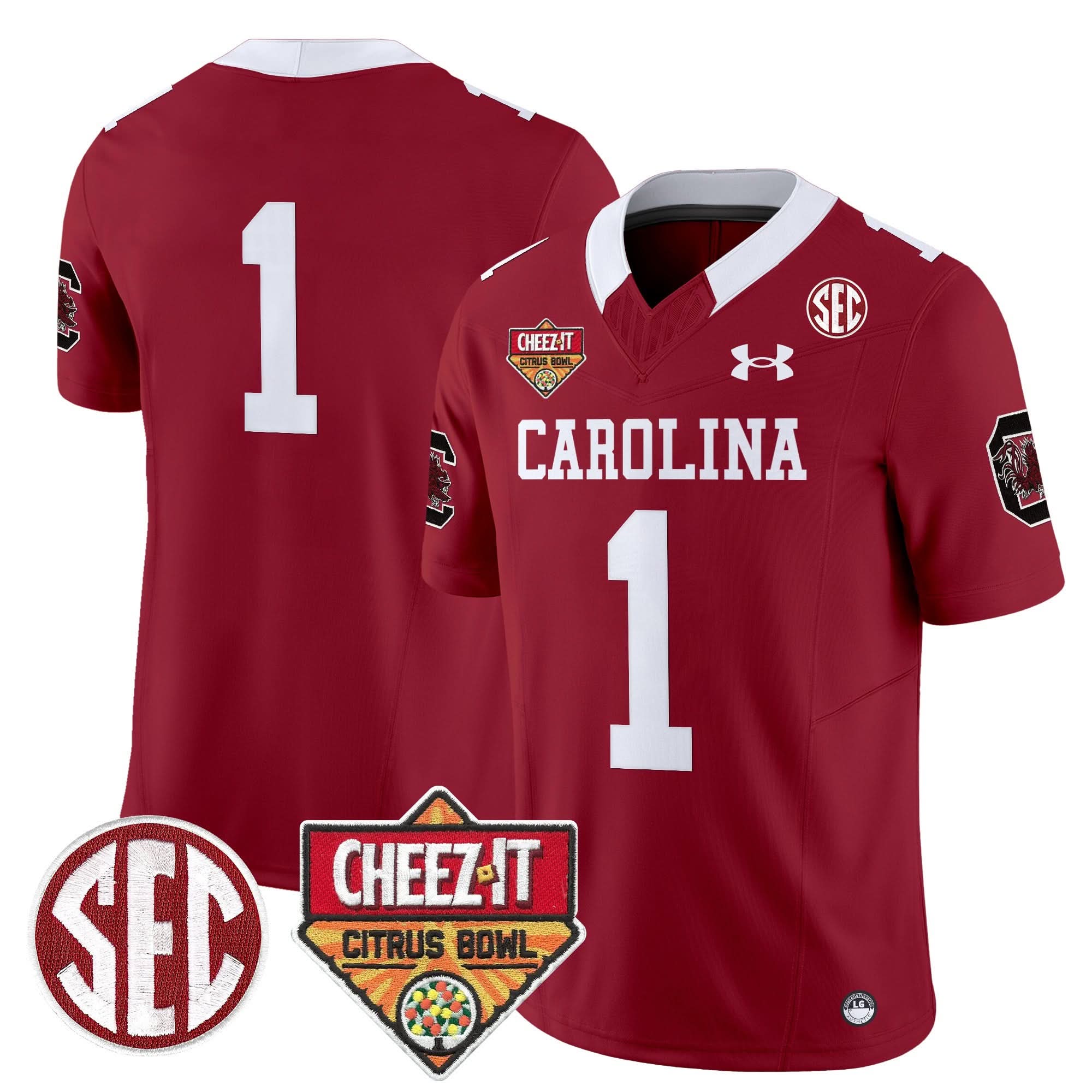 South Carolina Gamecocks 1980 Throwback Cheez-It Citrus Bowl Patch Vapor Limited Jersey - All Stitched - Image 39