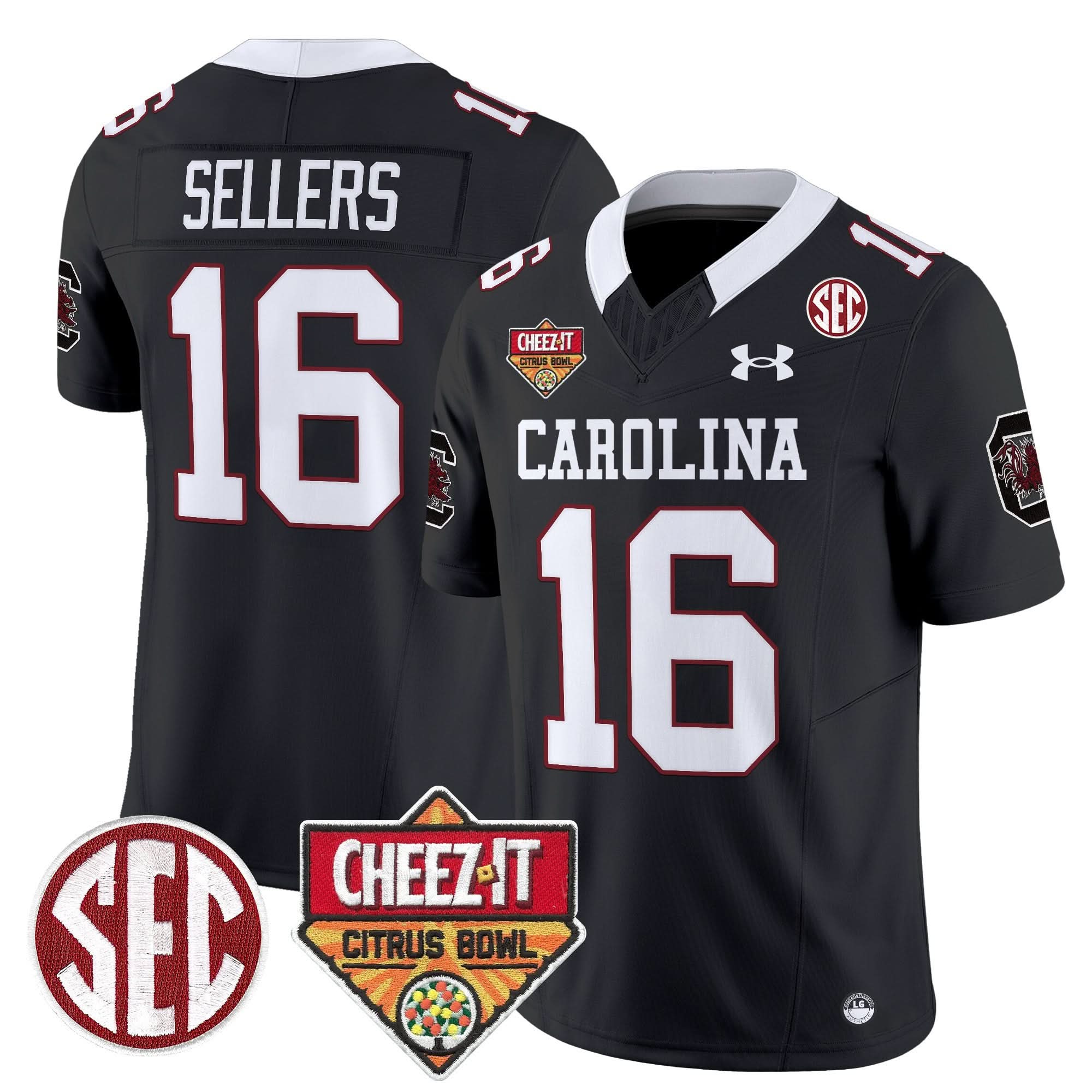 South Carolina Gamecocks 1980 Throwback Cheez-It Citrus Bowl Patch Vapor Limited Jersey - All Stitched - Image 2