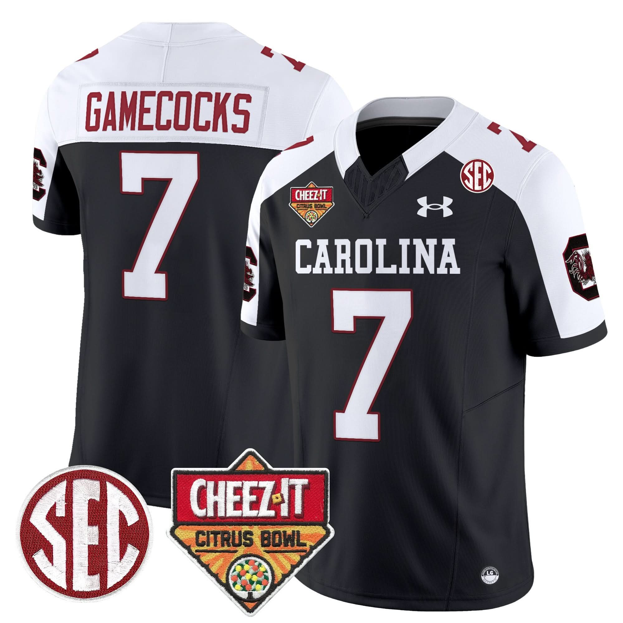 South Carolina Gamecocks 1980 Throwback Cheez-It Citrus Bowl Patch Vapor Limited Jersey - All Stitched - Image 32