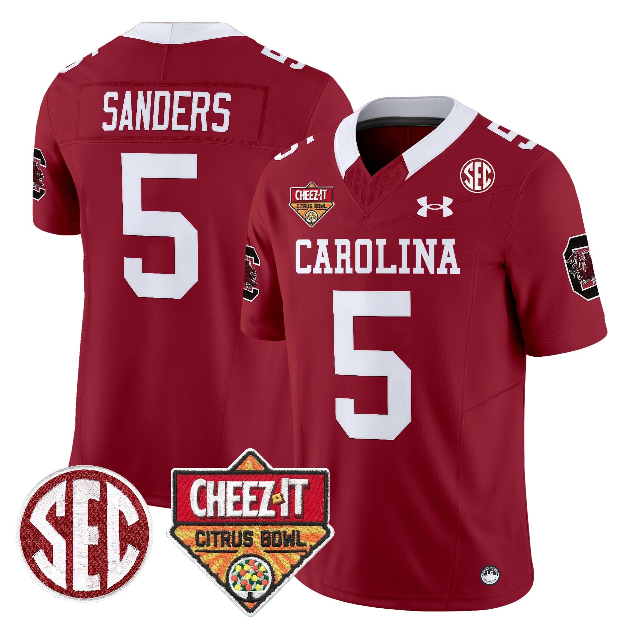 South Carolina Gamecocks 1980 Throwback Cheez-It Citrus Bowl Patch Vapor Limited Jersey - All Stitched - Image 23