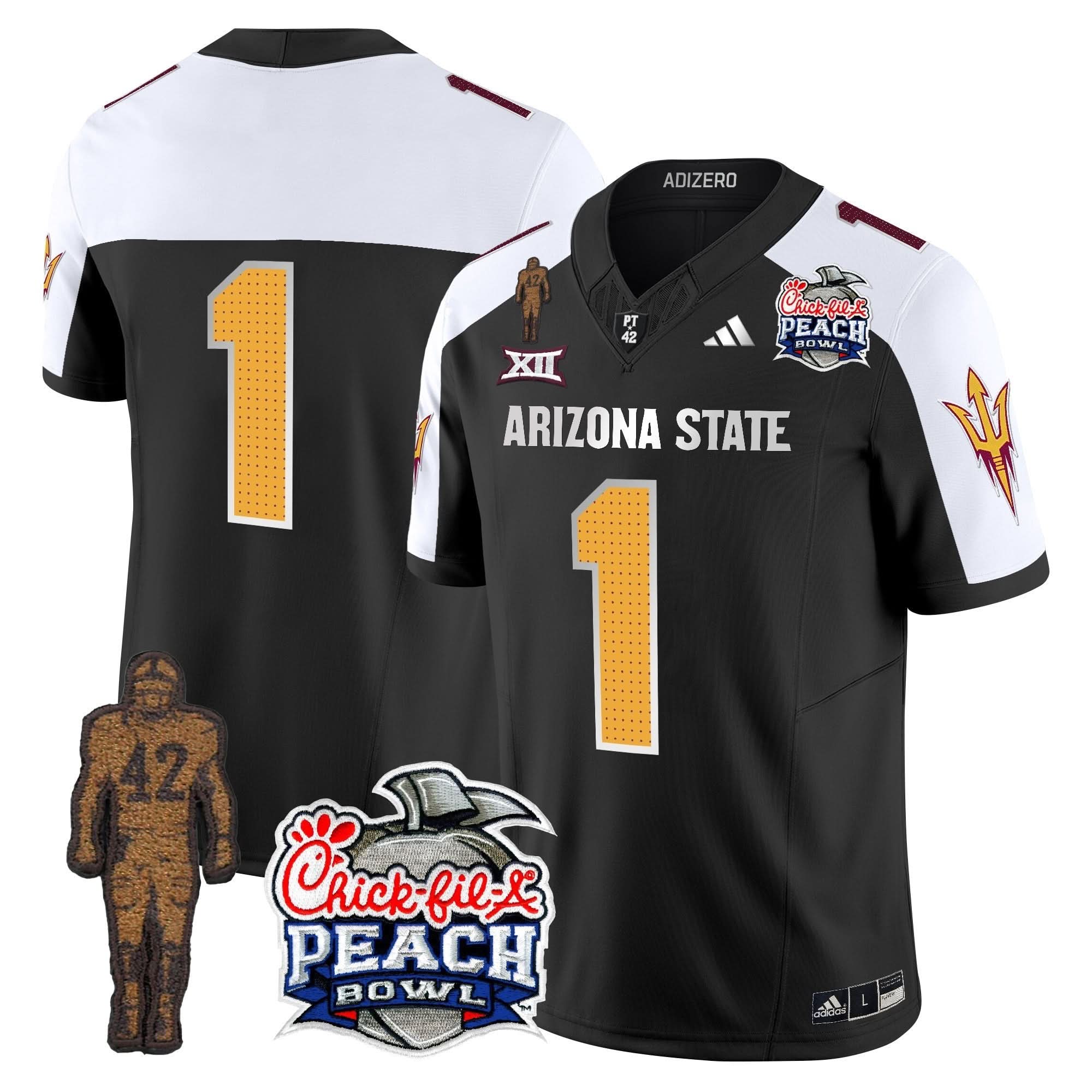Sun Devils Pat Tillman & Peach Bowl Patch Vapor Limited Jersey V2 - All Stitched - Image 17