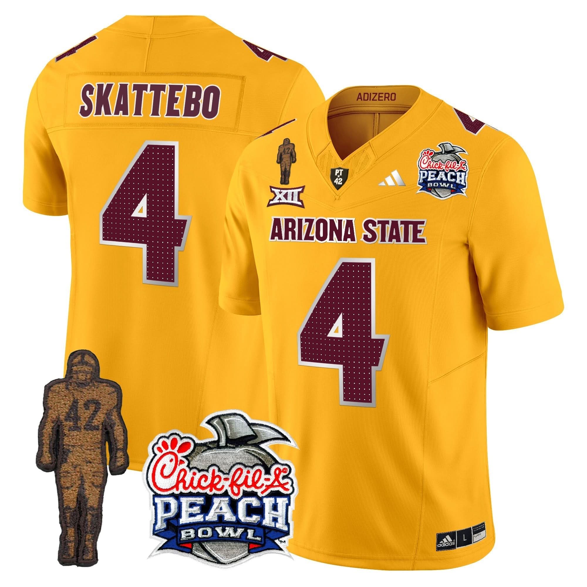 Sun Devils Pat Tillman & Peach Bowl Patch Vapor Limited Jersey V2 - All Stitched - Image 23