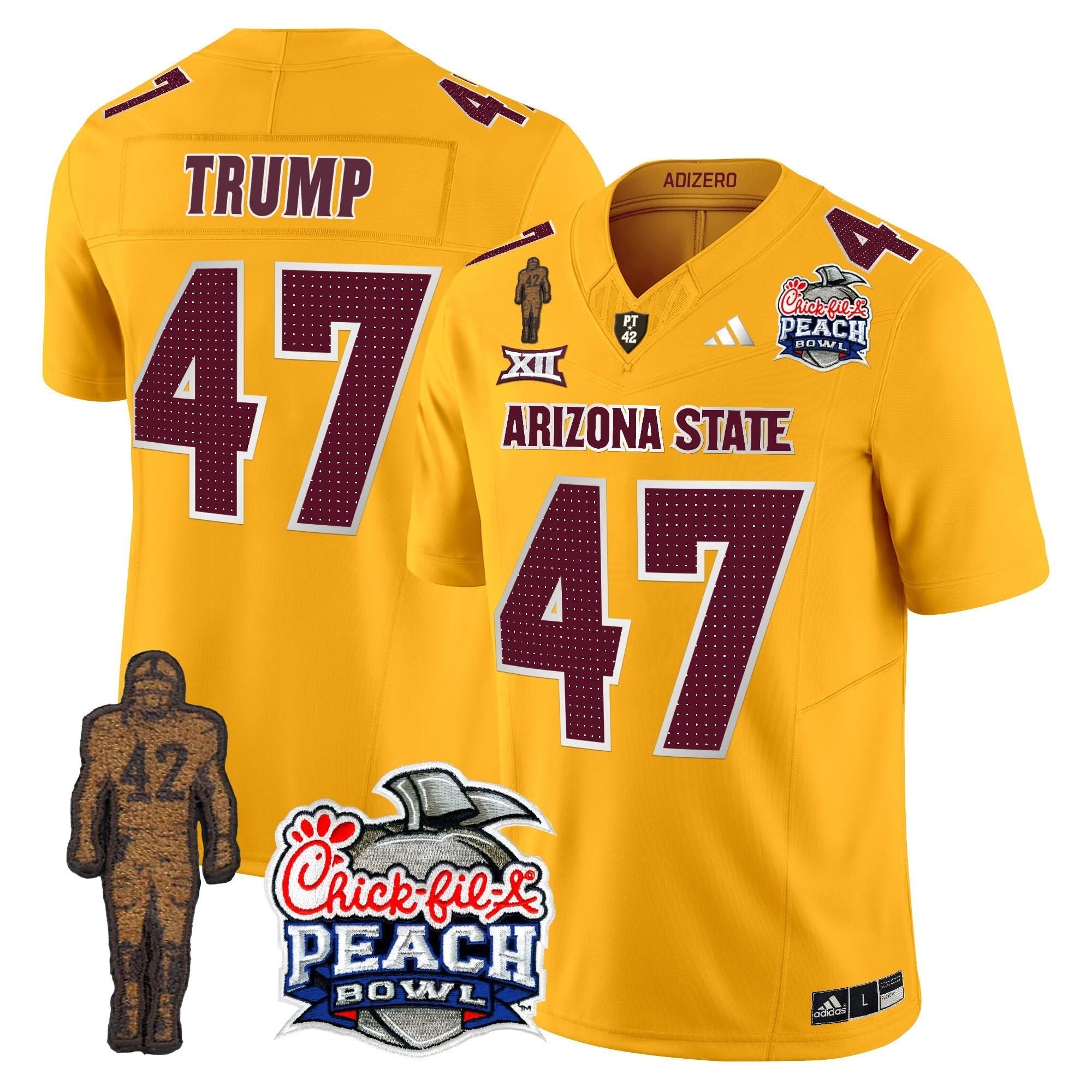 Sun Devils Pat Tillman & Peach Bowl Patch Vapor Limited Jersey V2 - All Stitched - Image 46