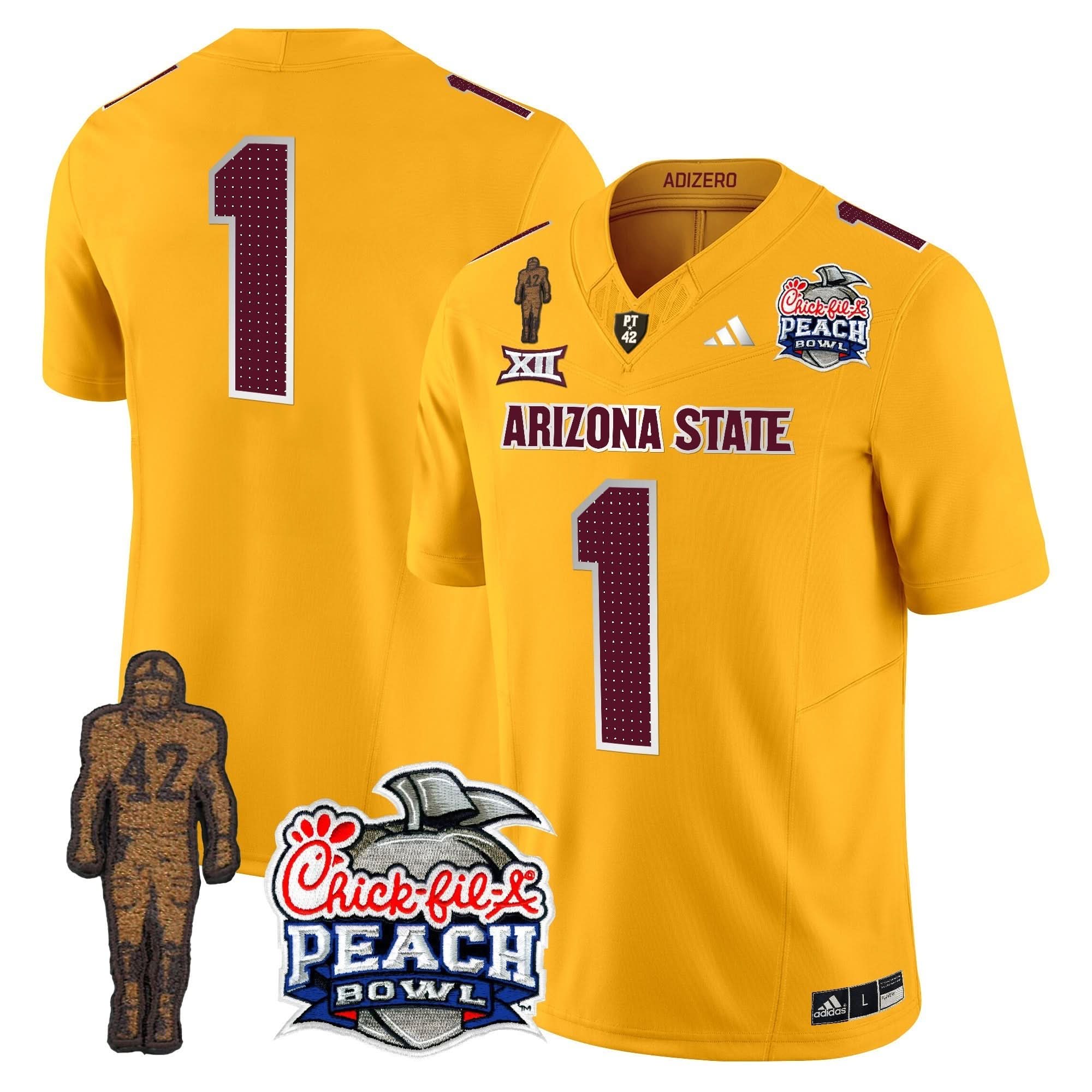 Sun Devils Pat Tillman & Peach Bowl Patch Vapor Limited Jersey V2 - All Stitched - Image 47