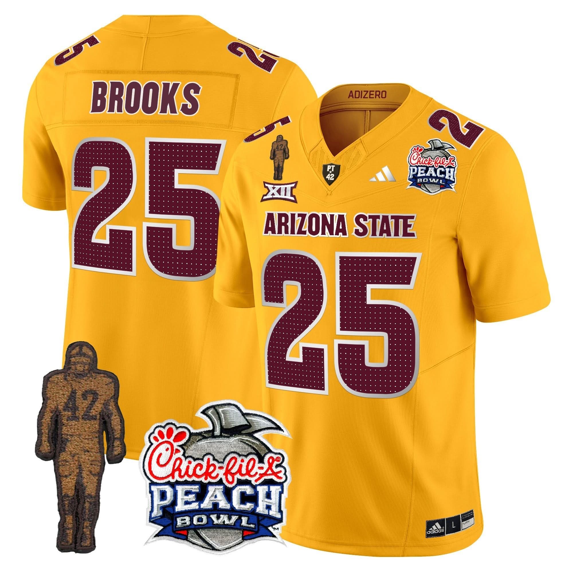 Sun Devils Pat Tillman & Peach Bowl Patch Vapor Limited Jersey V2 - All Stitched - Image 45