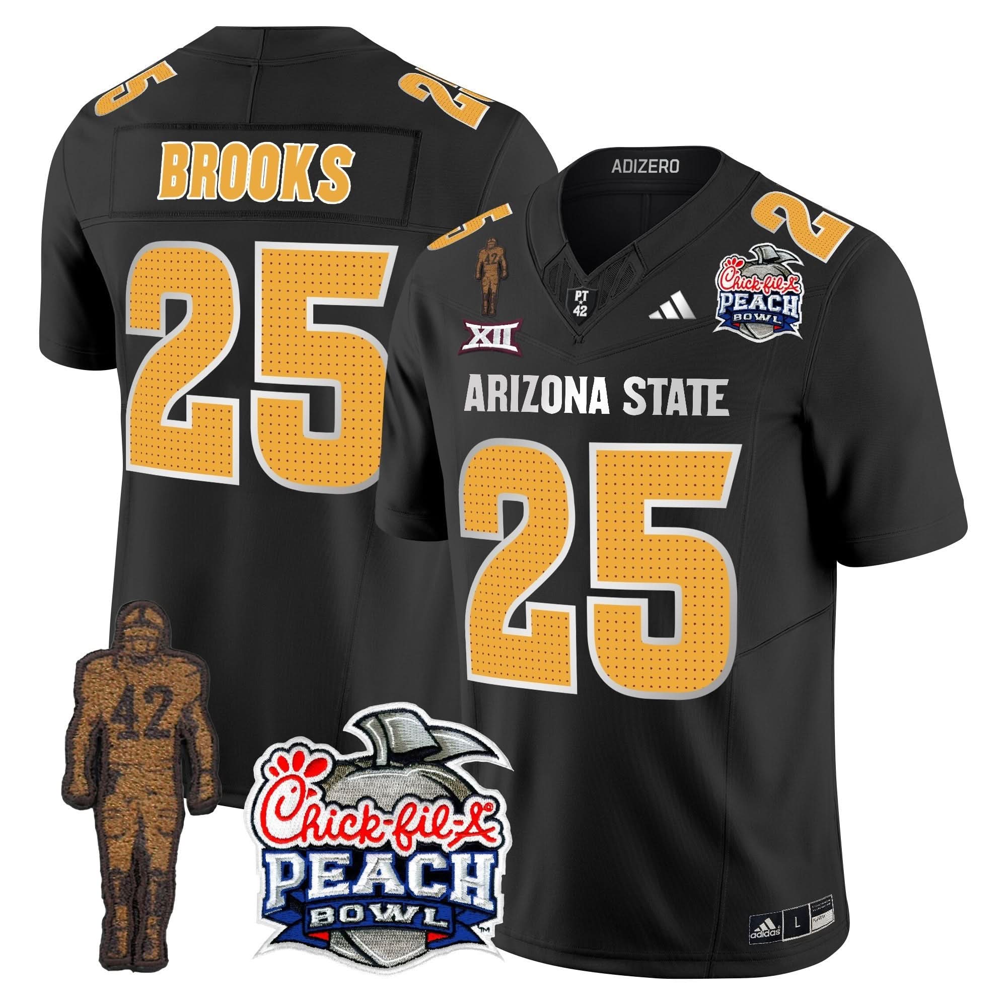 Sun Devils Pat Tillman & Peach Bowl Patch Vapor Limited Jersey V2 - All Stitched - Image 41