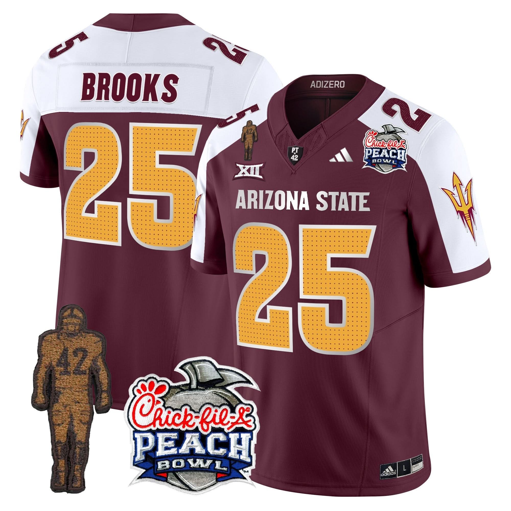 Sun Devils Pat Tillman & Peach Bowl Patch Vapor Limited Jersey V2 - All Stitched - Image 24