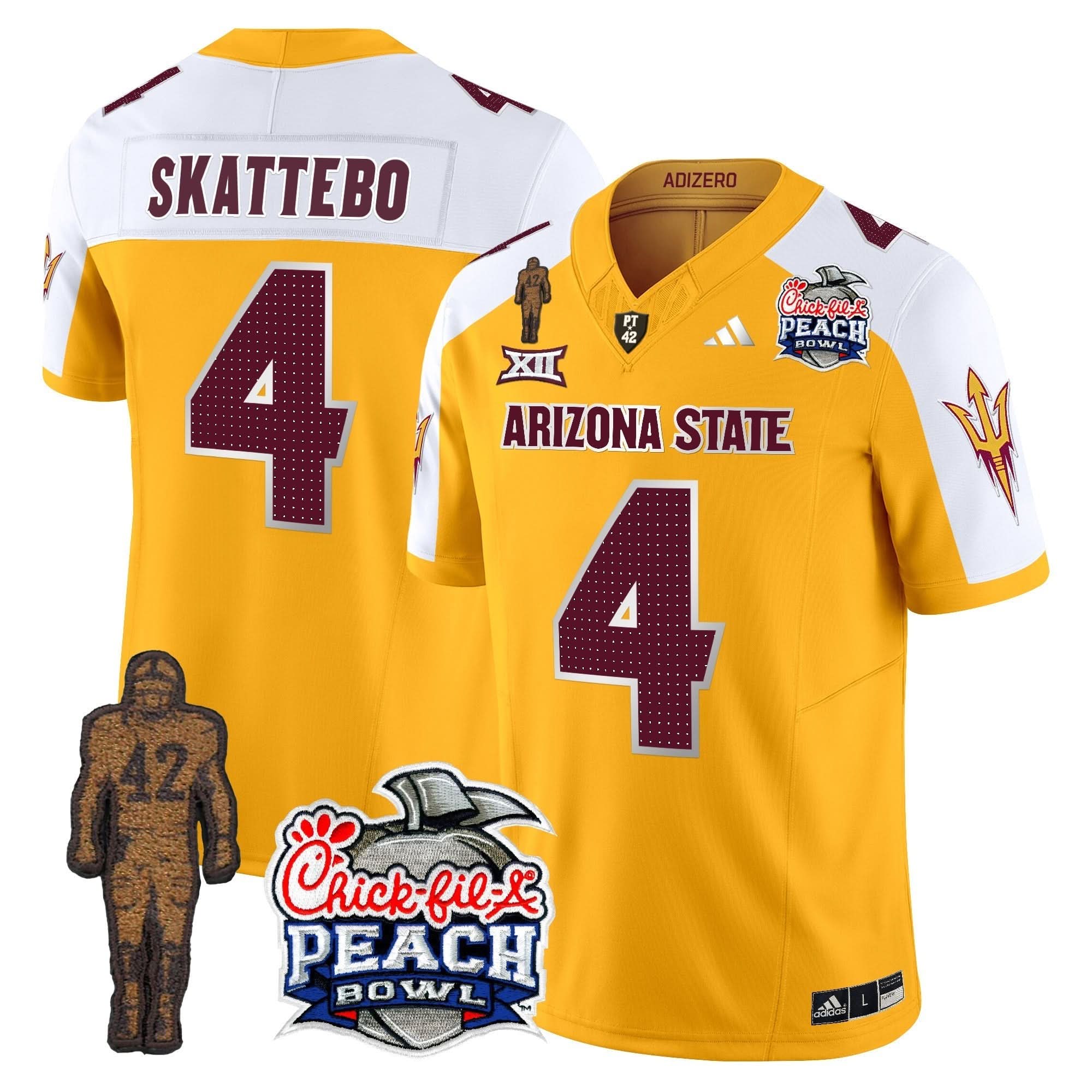 Sun Devils Pat Tillman & Peach Bowl Patch Vapor Limited Jersey V2 - All Stitched - Image 3